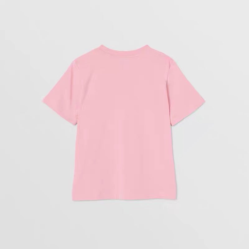 Girls Candy Pink Cotton Logo T-Shirt