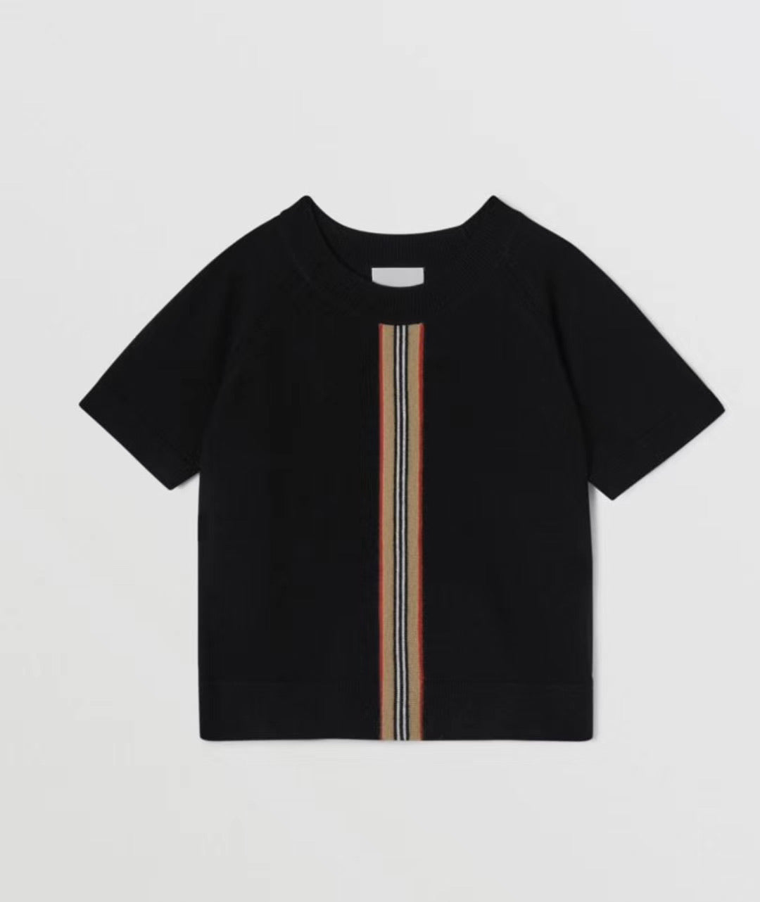 Girls Black Merino Wool Knitwear