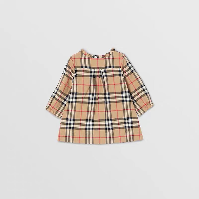 Baby Girls Archive Beige Cotton Dress
