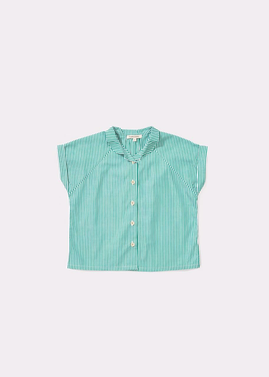 Boys & Girls Green Striped Shirt