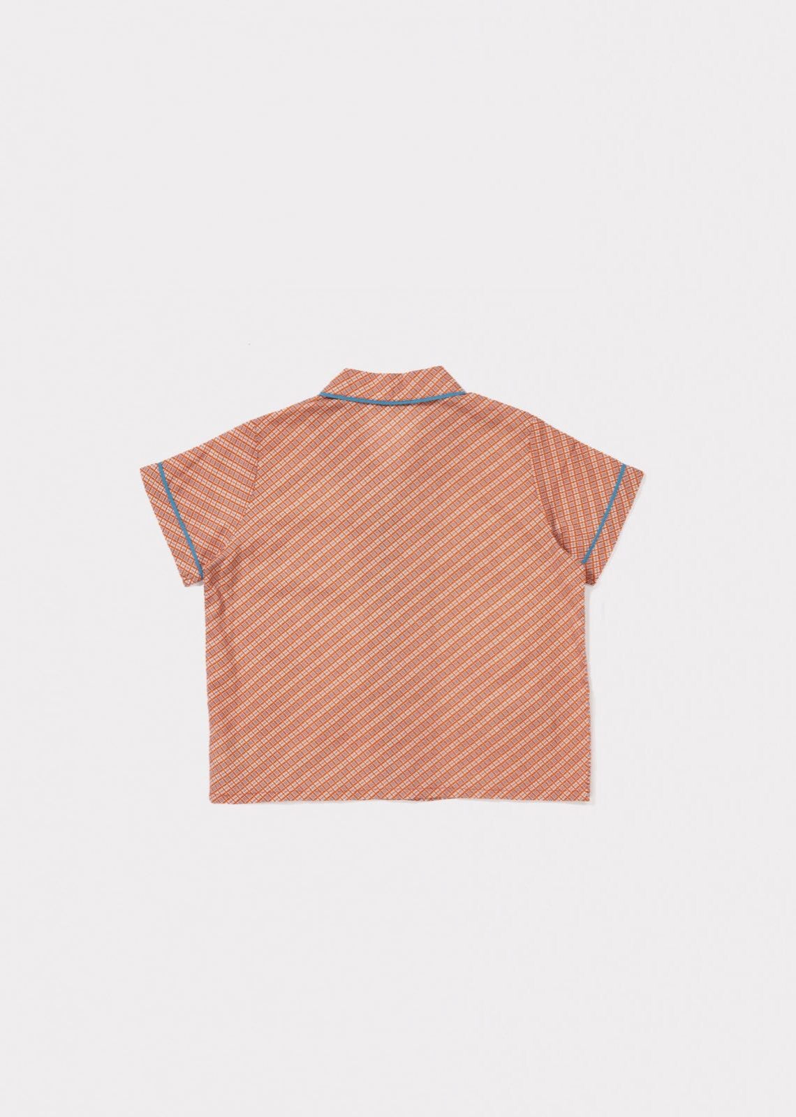 Boys Orange Checked Shirt