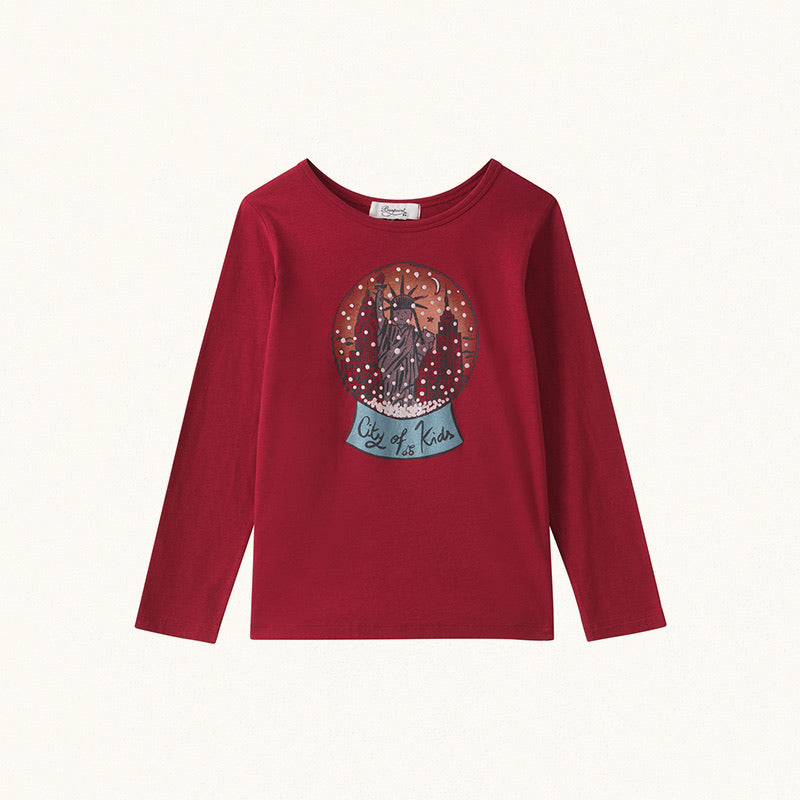Girls Paspberry Cotton T-Shirt