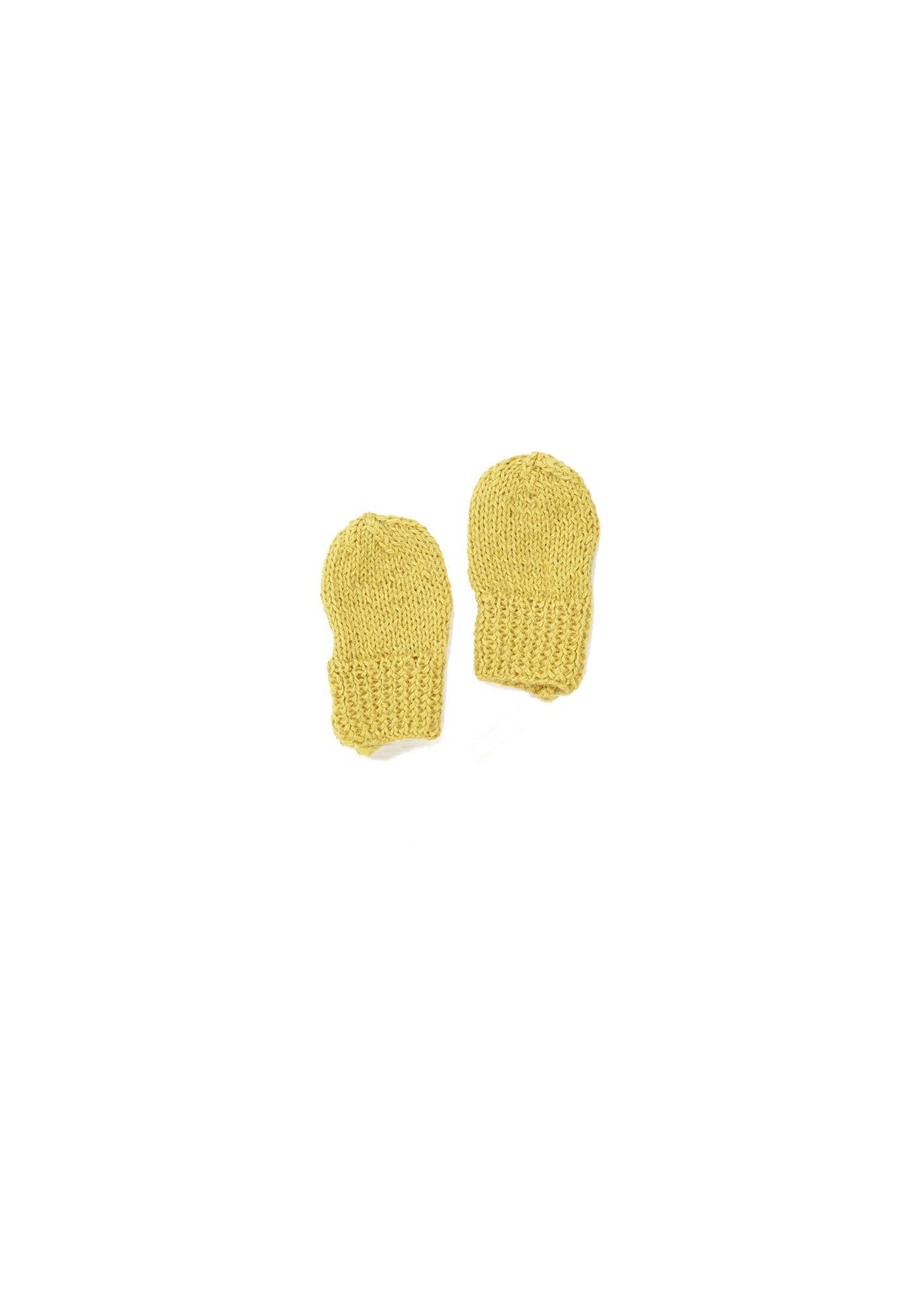 Baby Girls Yellow Alpaca Gloves