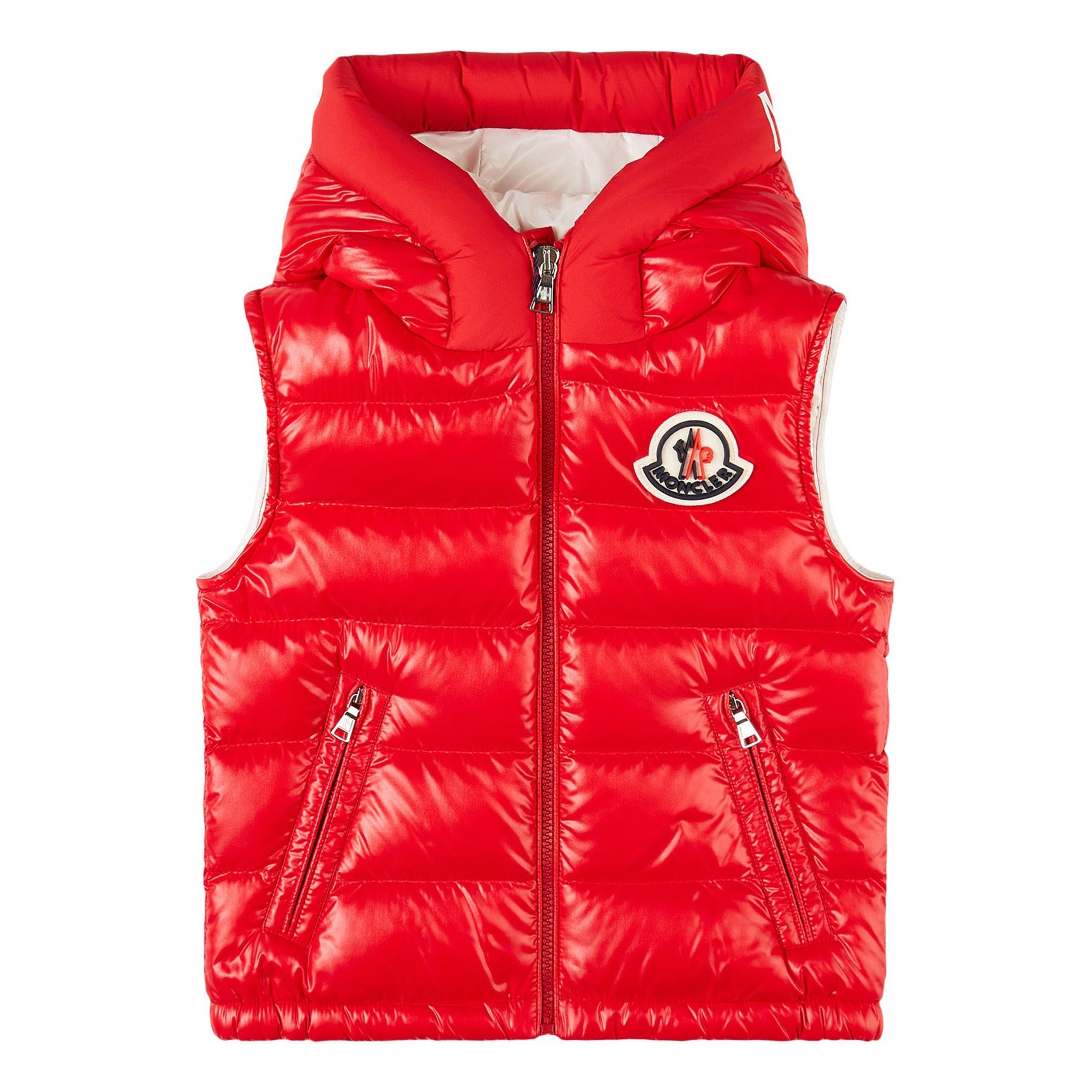 Girls Red "MONTREUIL" Padded Down Gilet