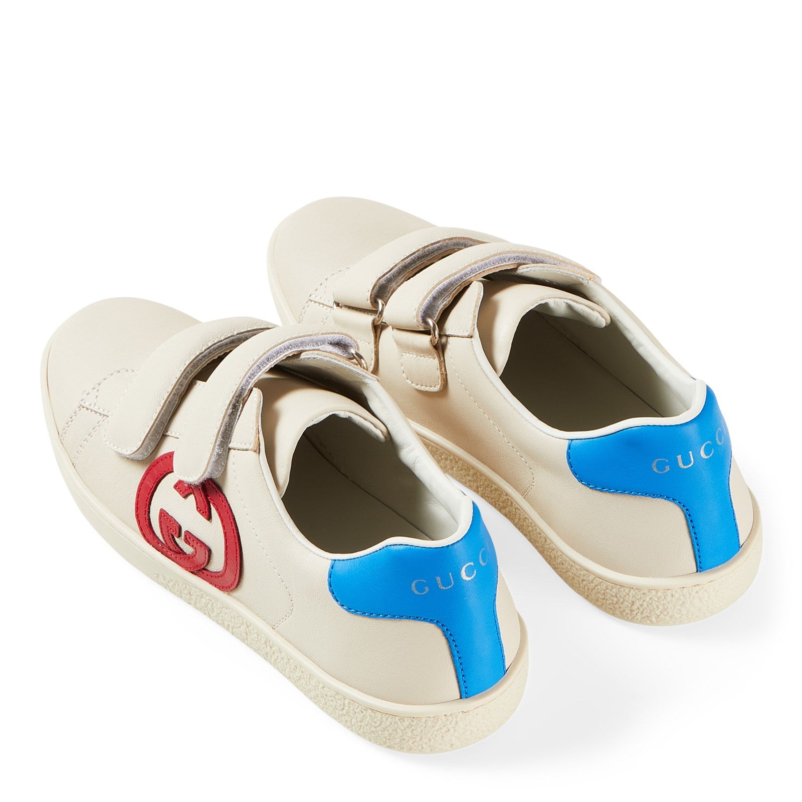 Boys & Girls White GG Logo Leather Shoes