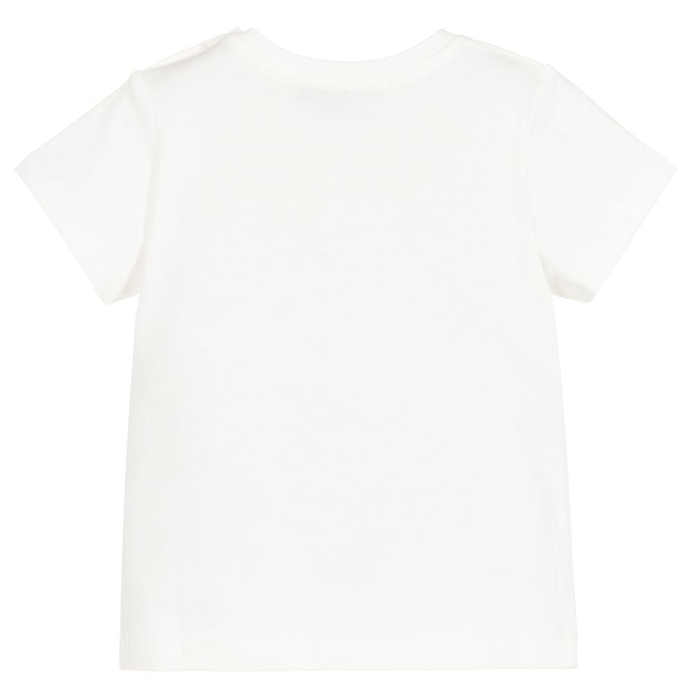 Baby White Printed Logo T-shirt