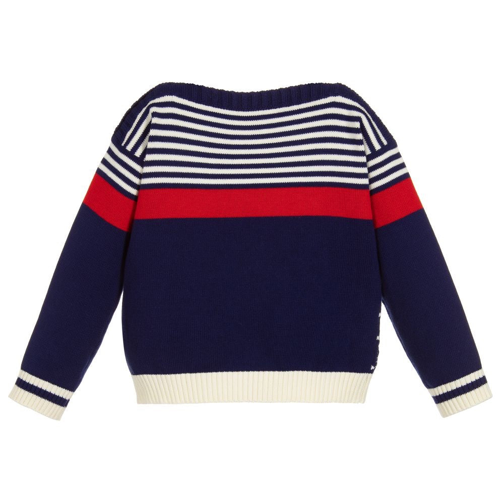 Baby Boys Blue Striped Sweater