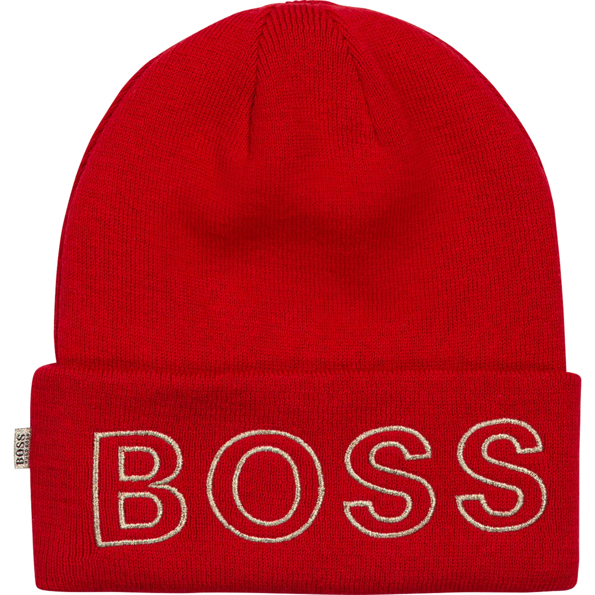 Boys Red Logo Knit Hat