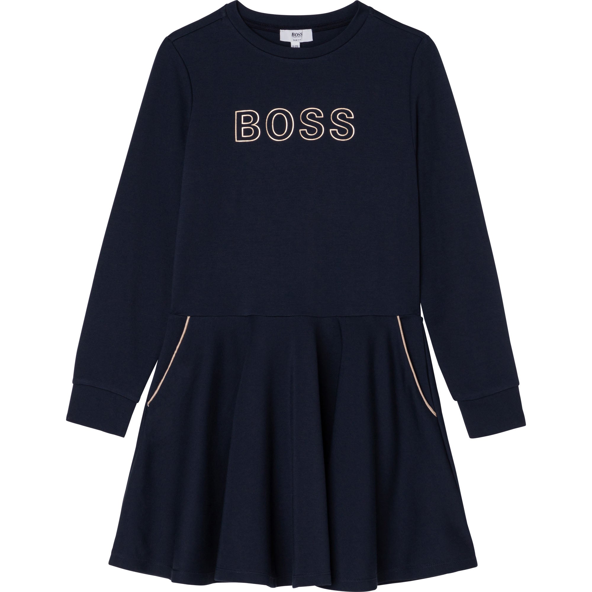 Girls Navy Logo Dress
