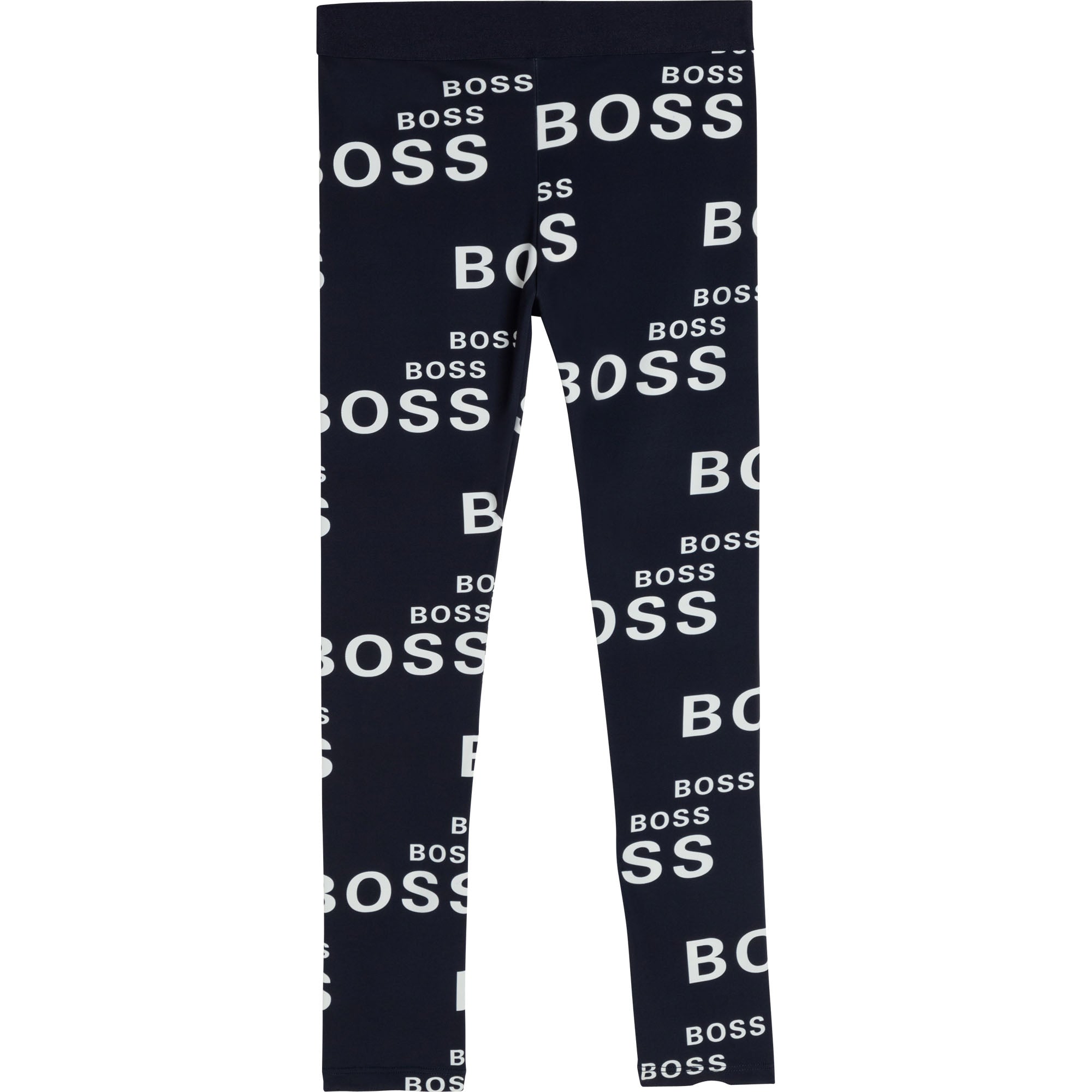 Girls Black Logo Leggings
