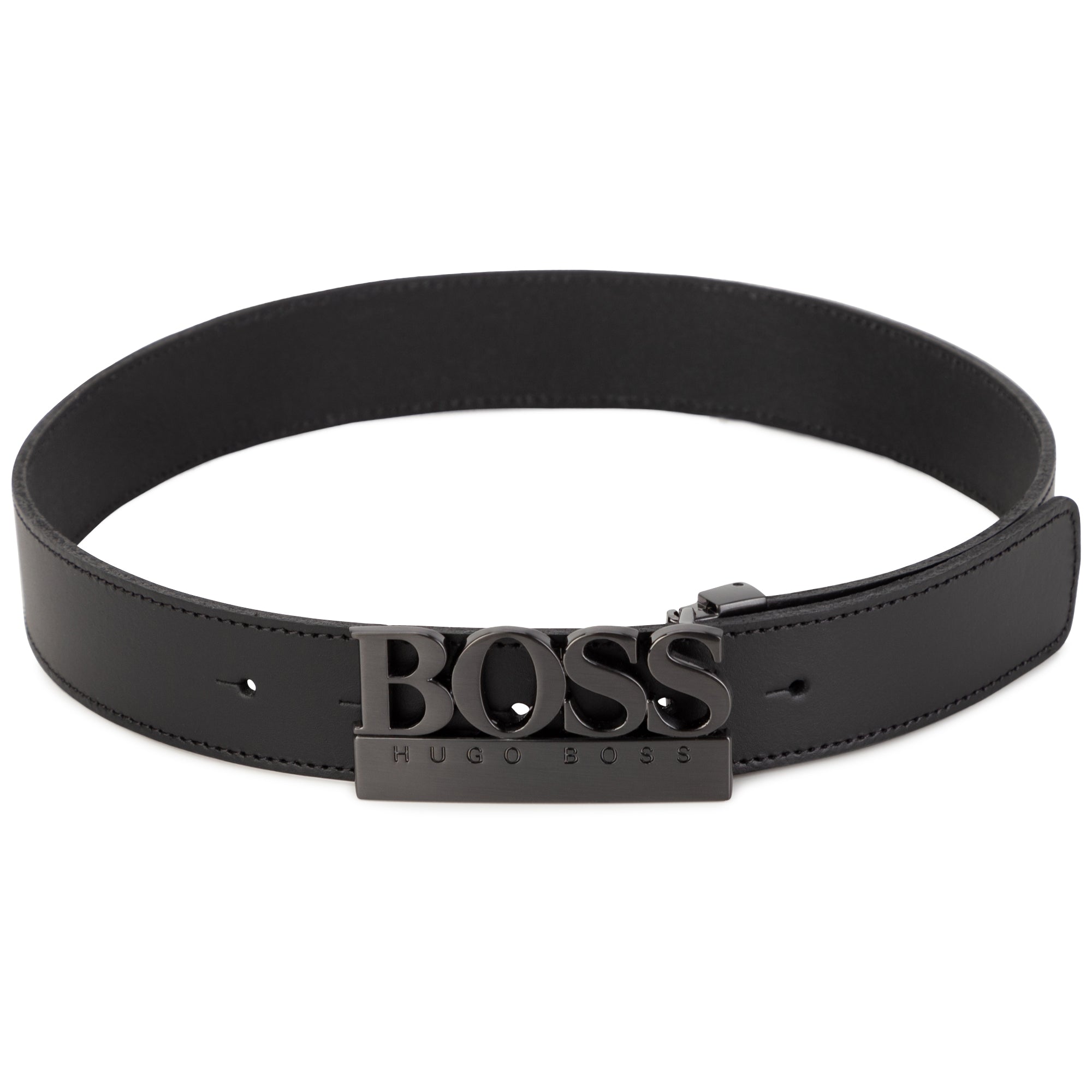 Boys Black Logo Belt