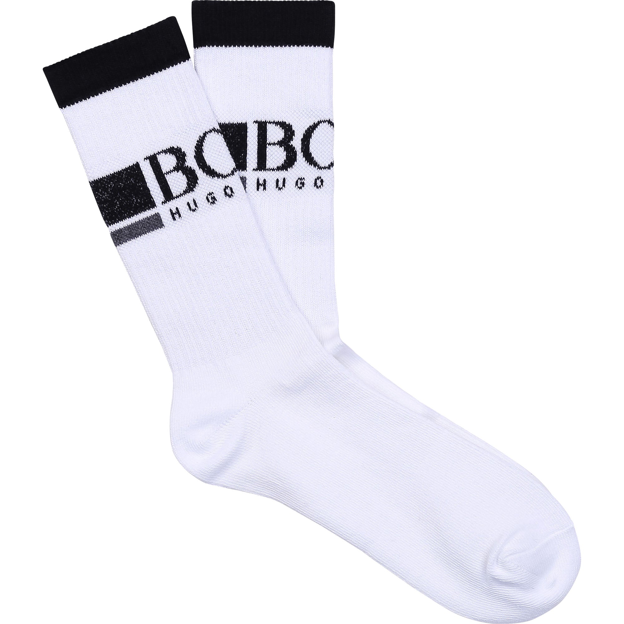 Boys White Logo Socks (2 Pack)