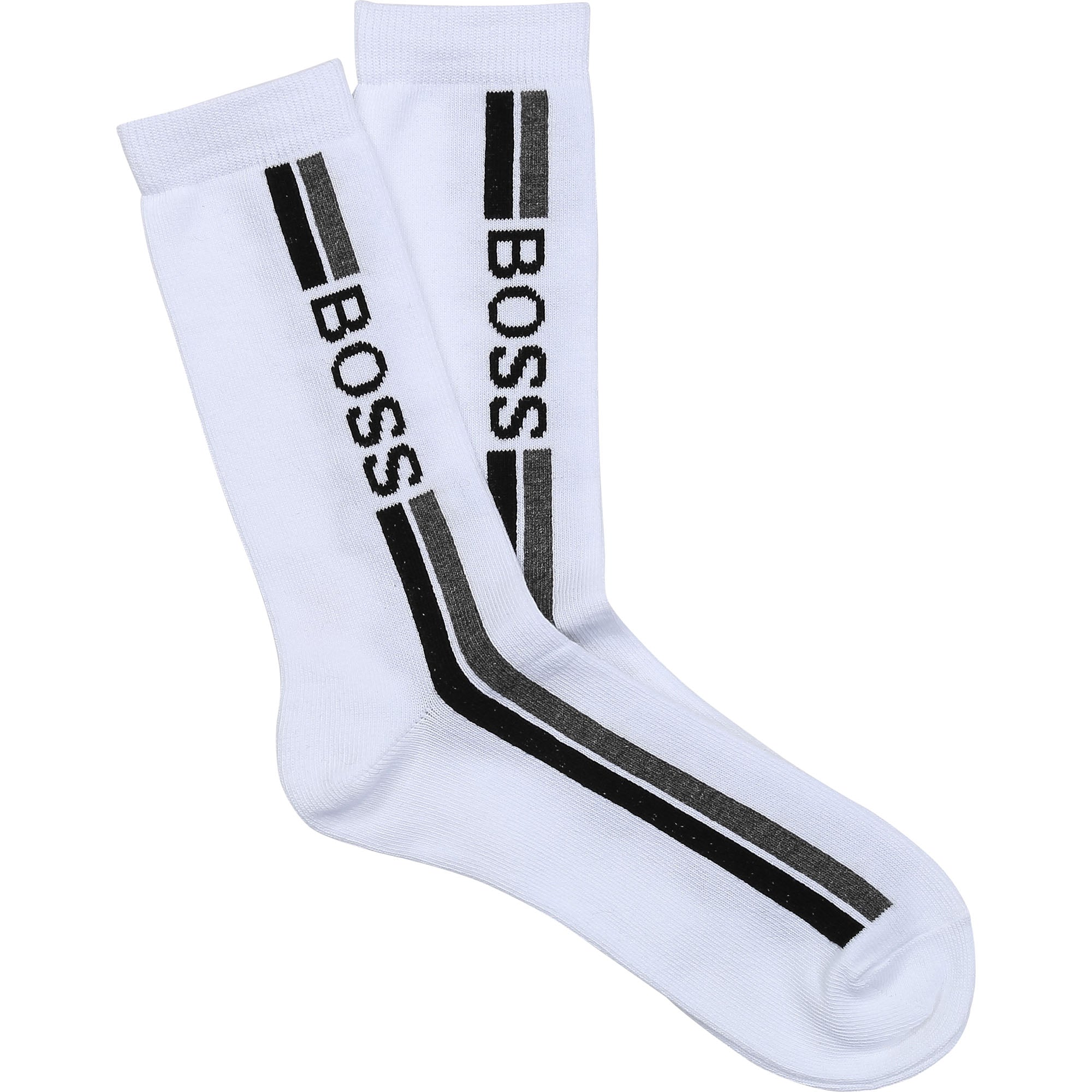 Boys White Logo Socks (2 Pack)