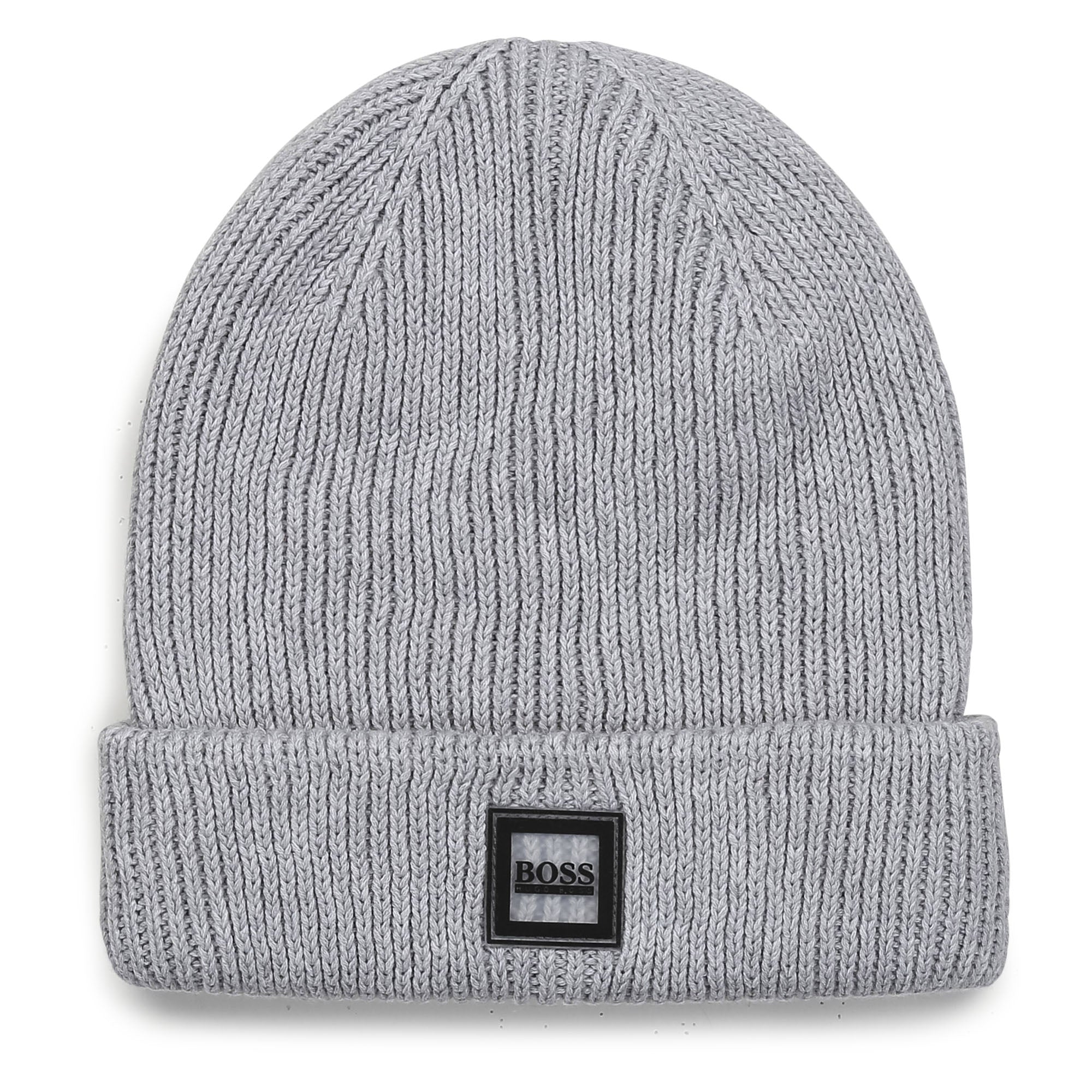 Boys Grey Logo Knit Hat