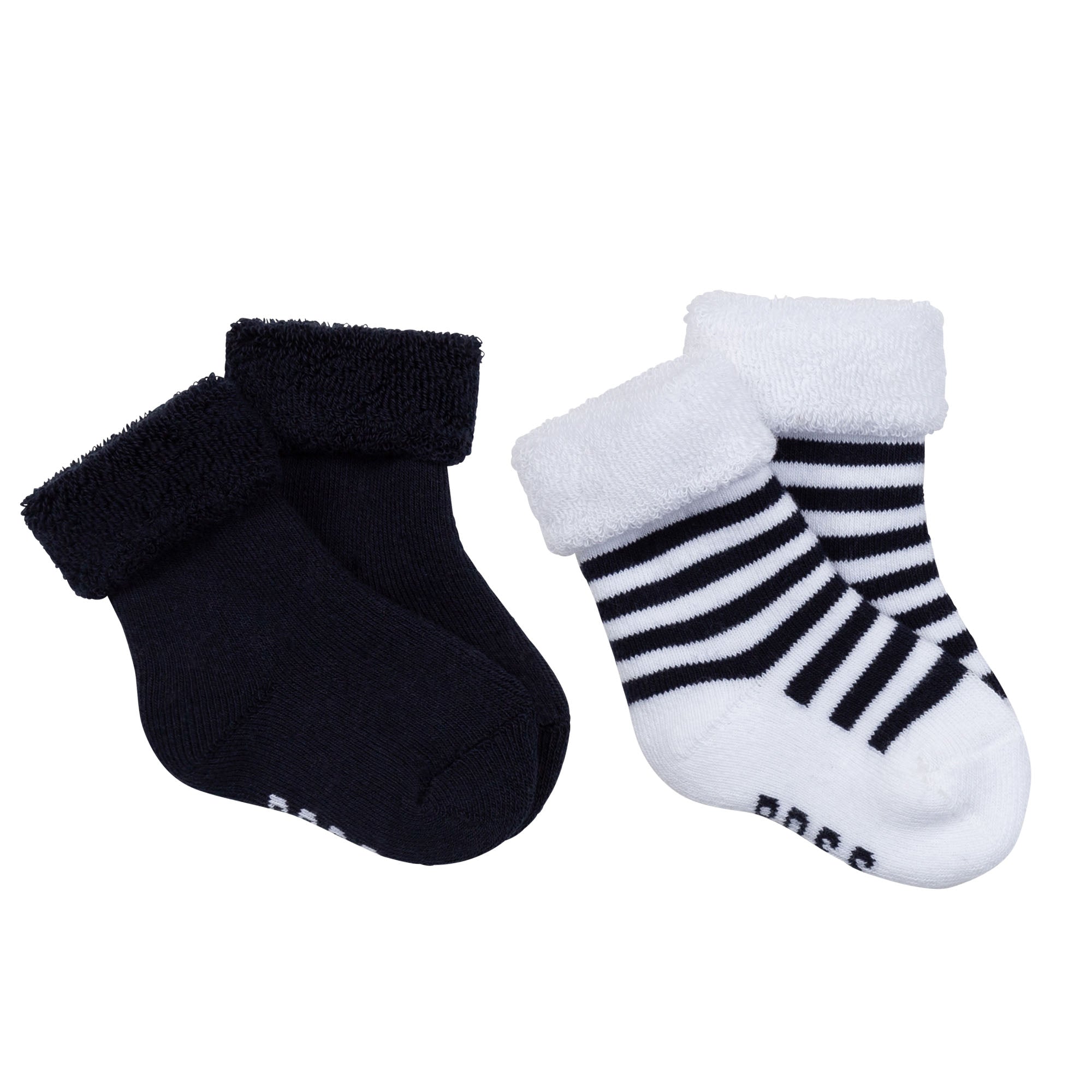 Baby Boys & Girls Navy Socks(2 Pack)