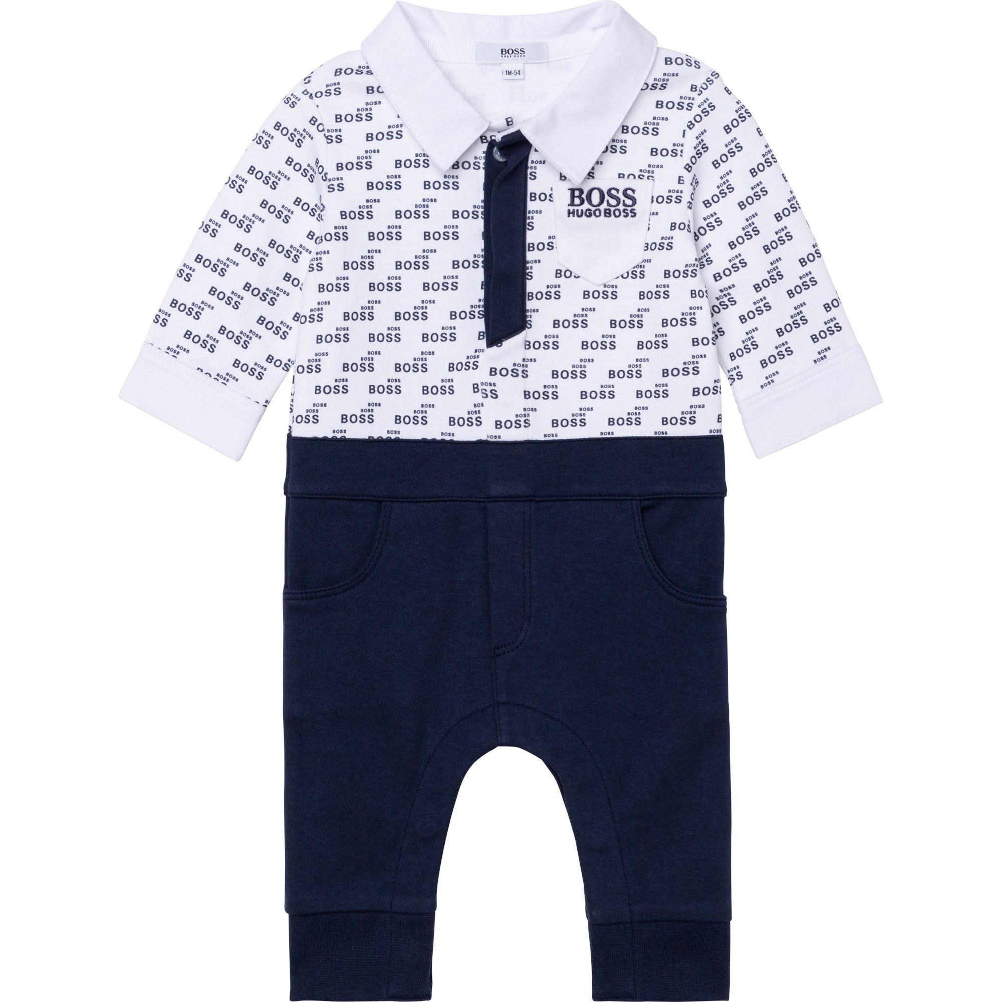 Baby Boys White Babysuit