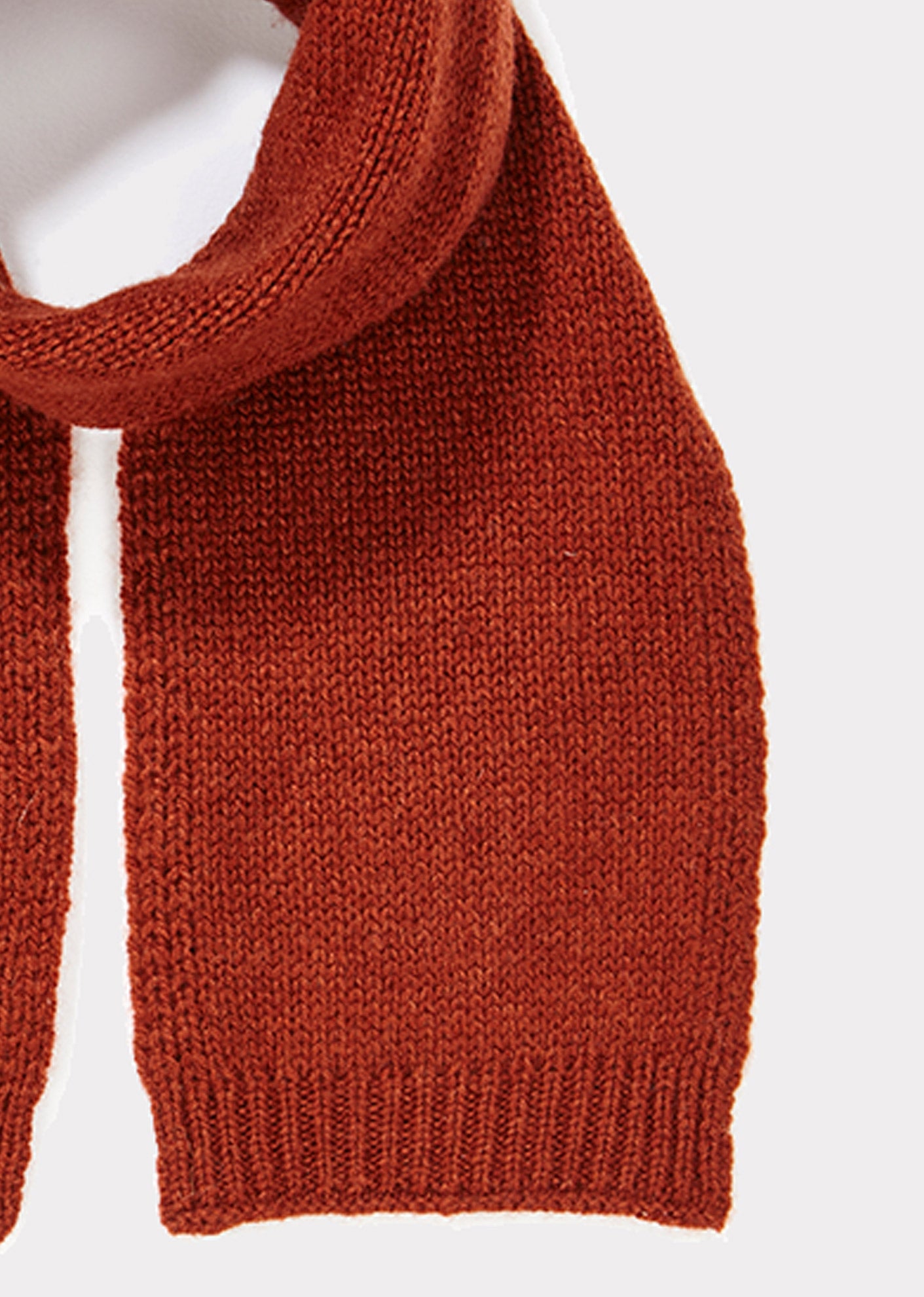 Baby Girls Rust Red Cashmere Scarf