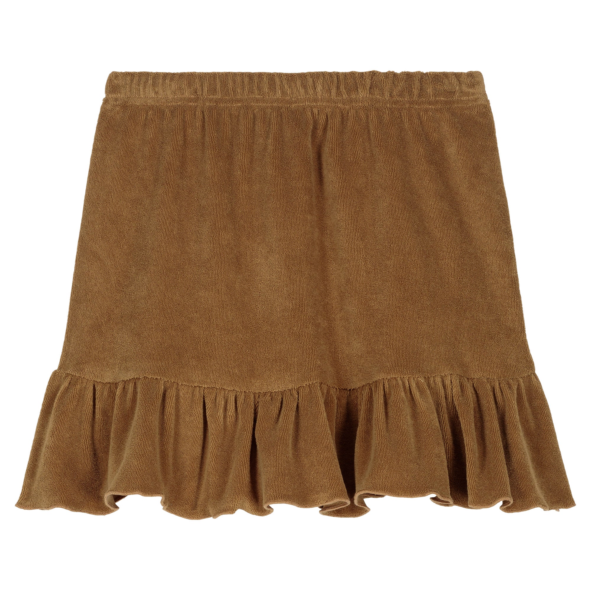 Girls Camel Cotton Skirt