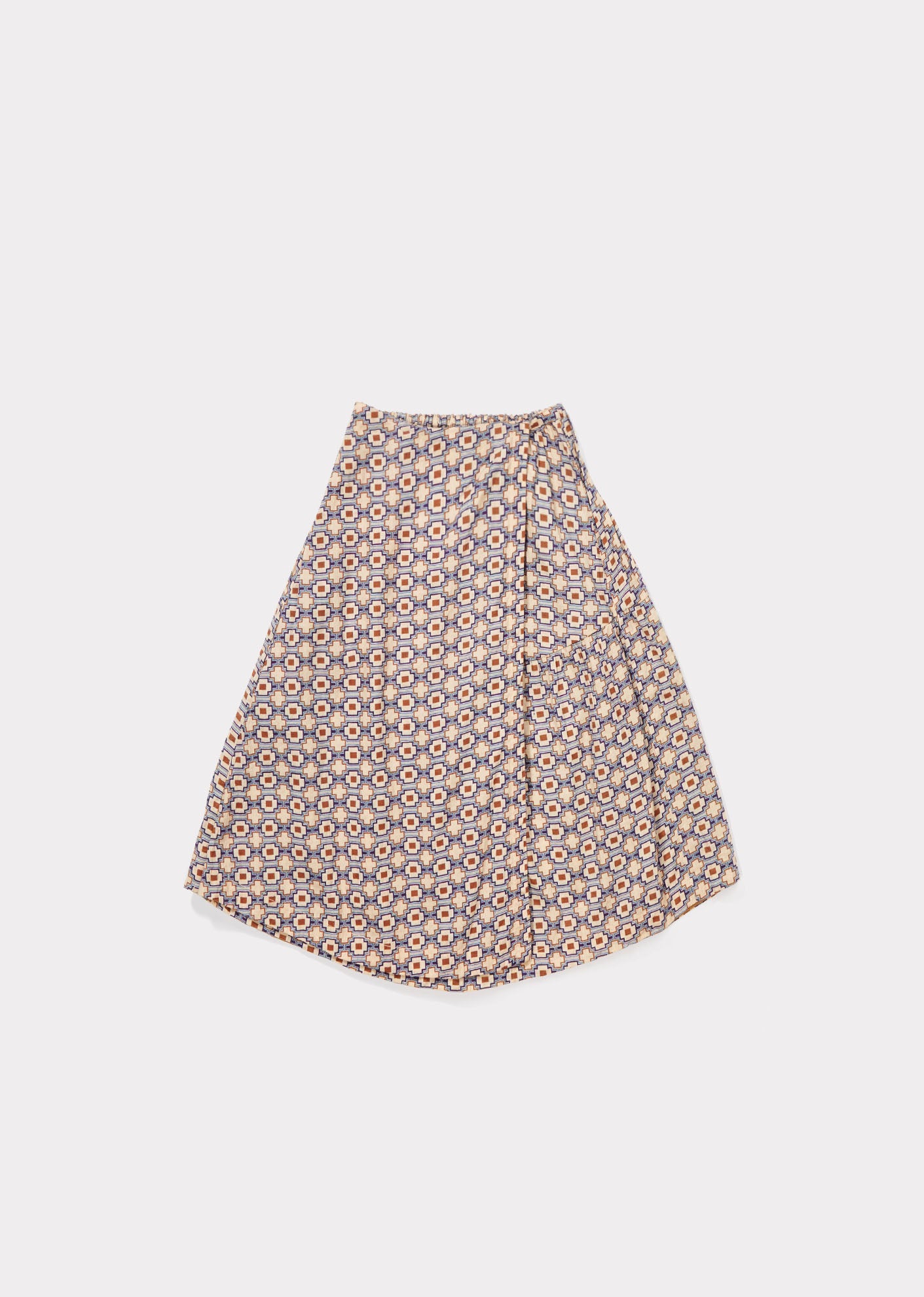 Girls Kaleido Blue Cotton Woven Skirt