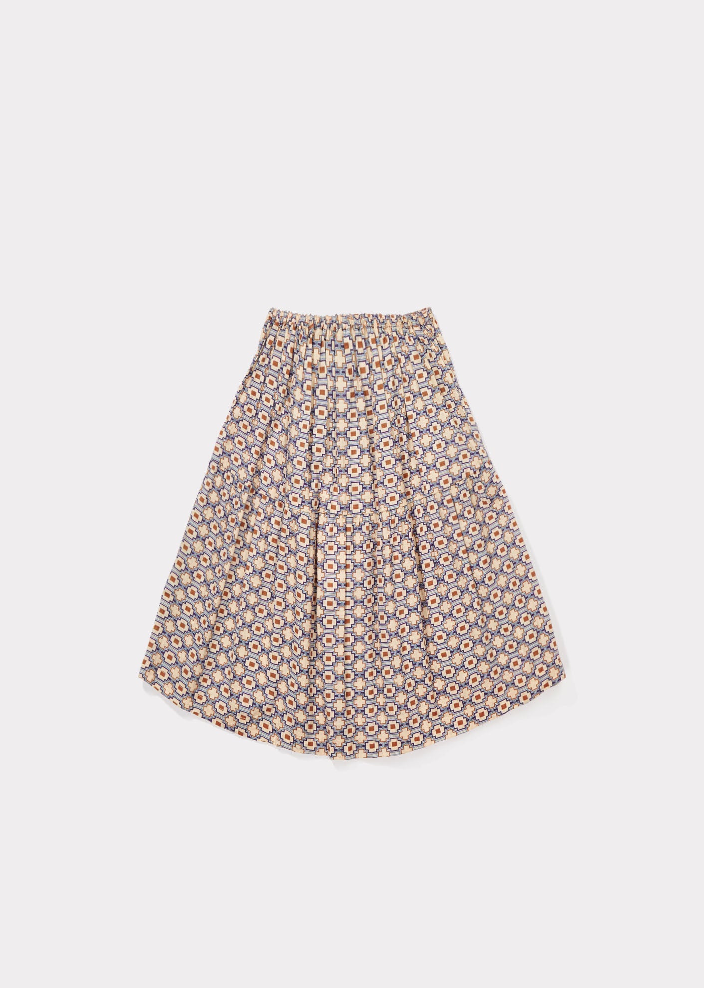 Girls Kaleido Blue Cotton Woven Skirt