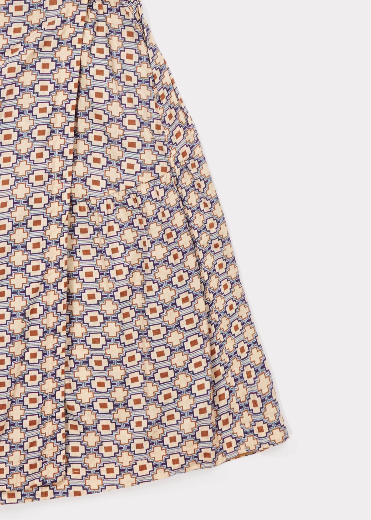 Girls Kaleido Blue Cotton Woven Skirt