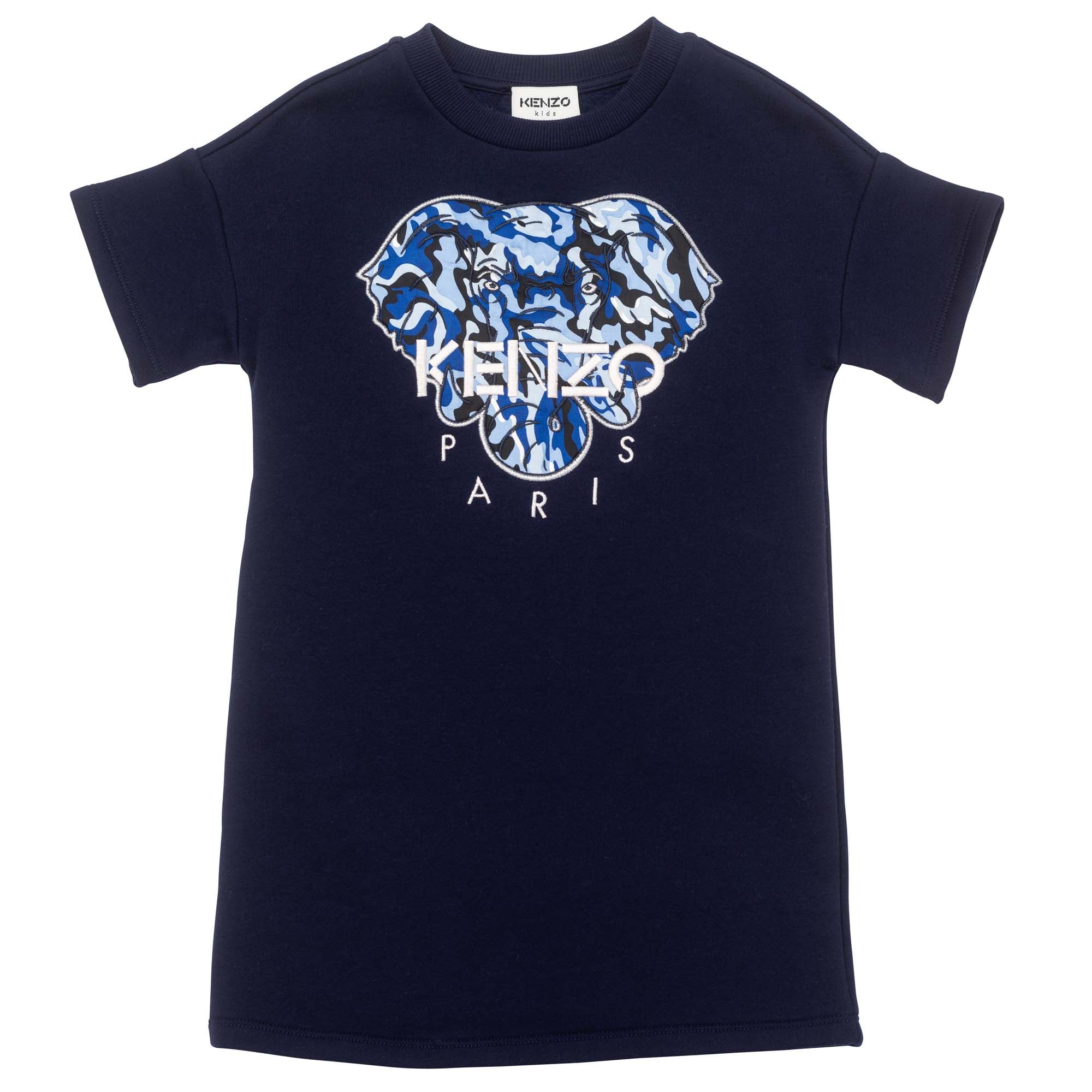 Girls Navy Logo Dress