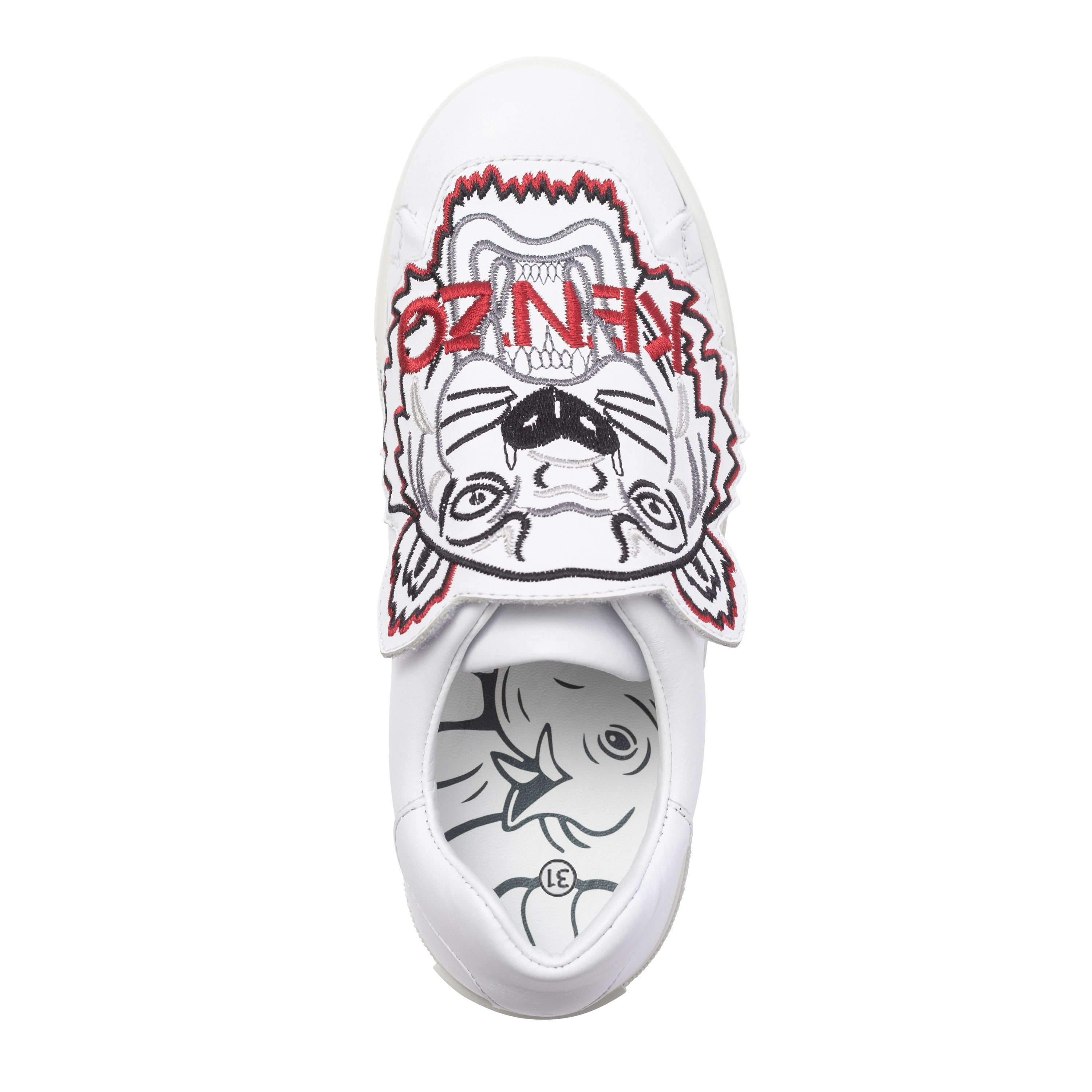 Boys & Girls White Logo Shoes