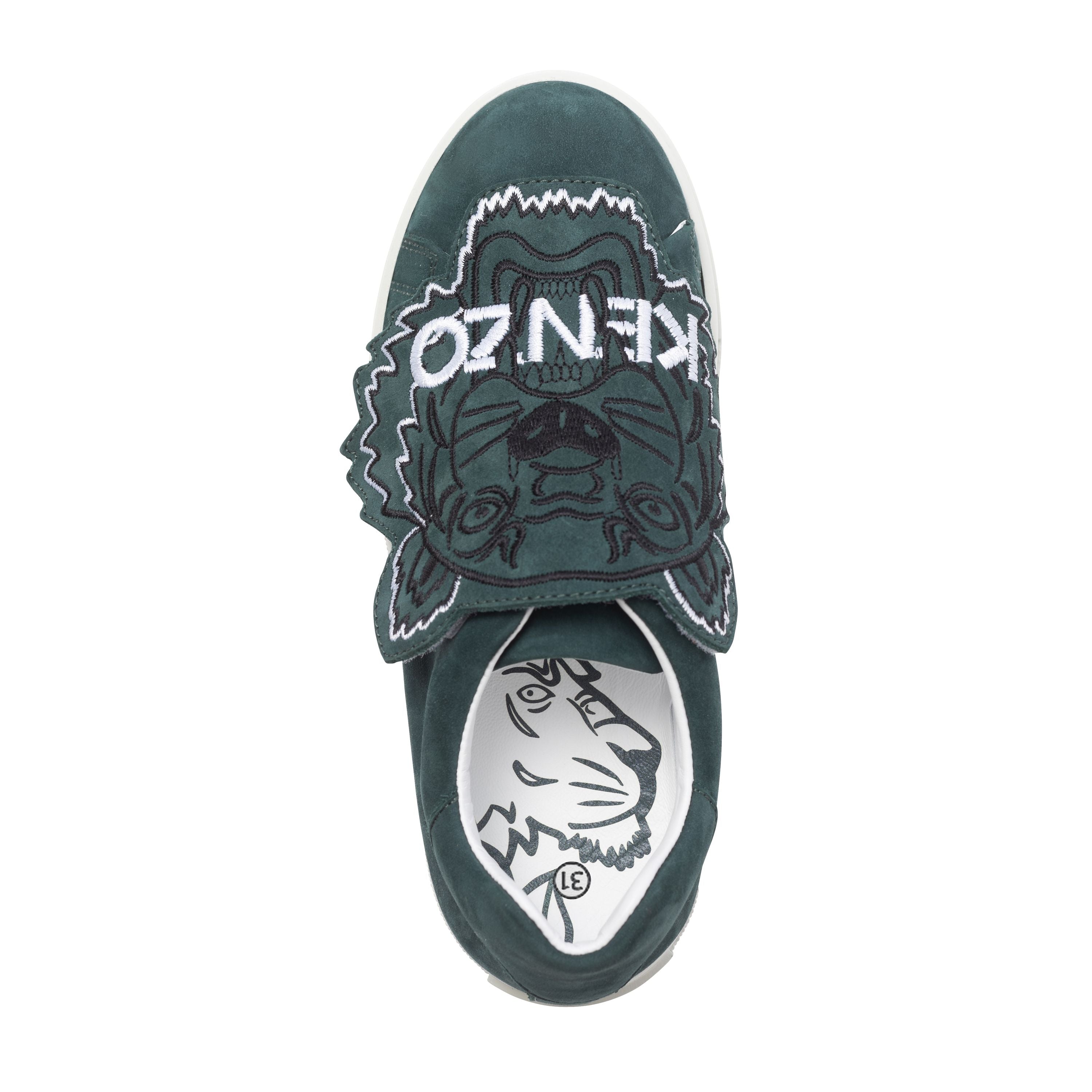 Boys Green Logo Shoes