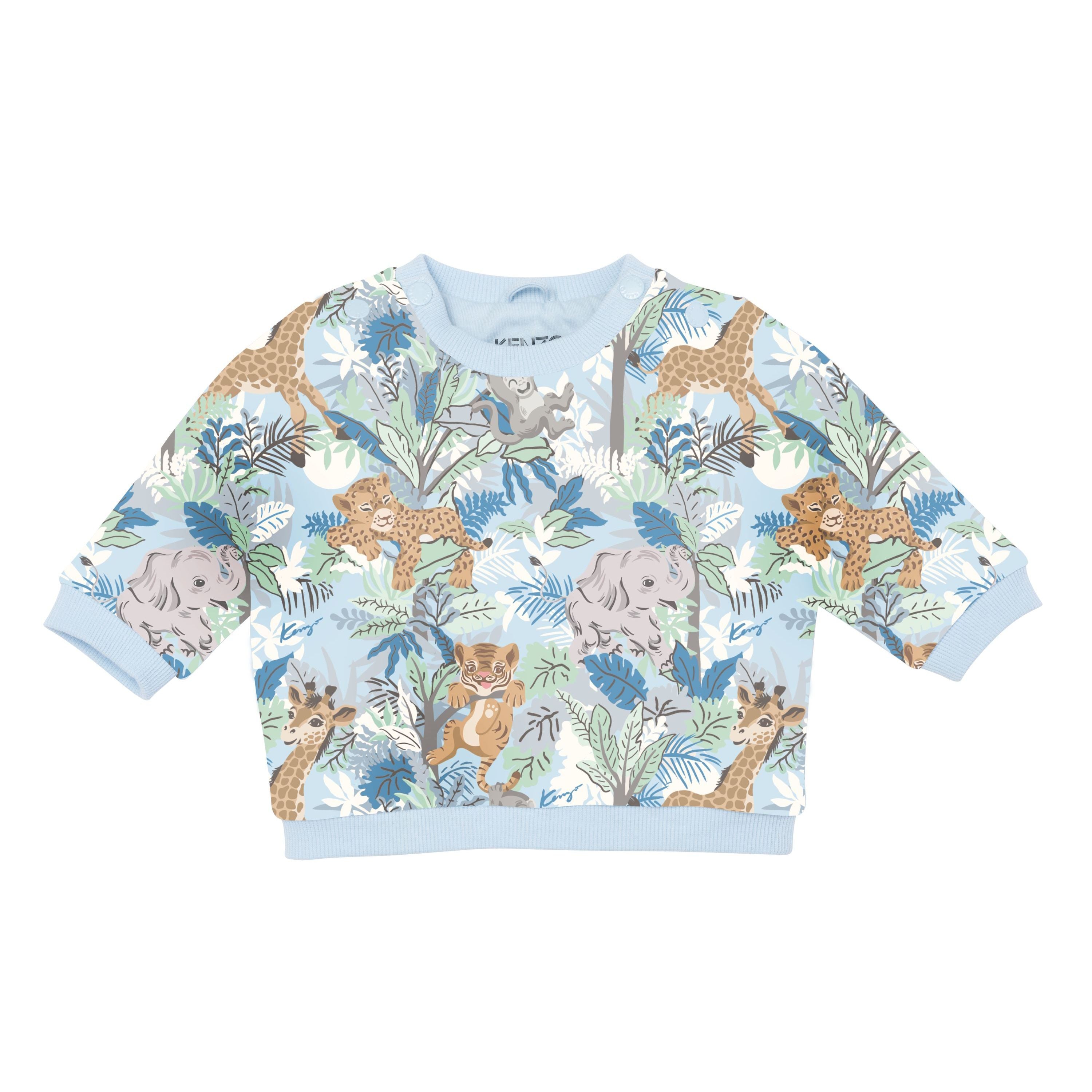 Baby Boys Blue Printed Sweatshirt