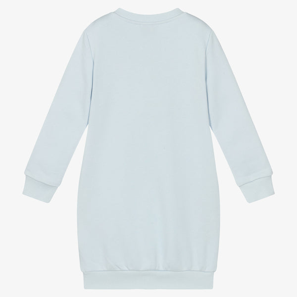 Girls Blue Bear Sweatshirt Dress