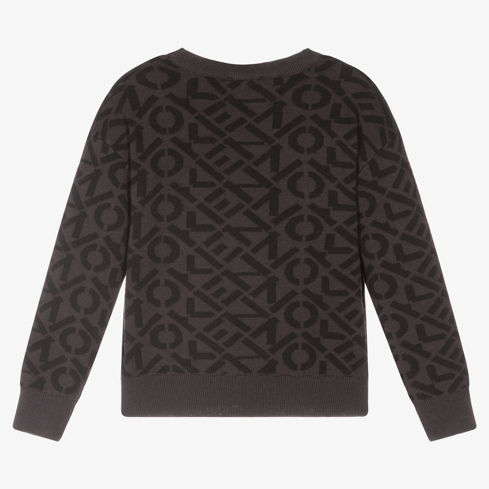 Boys Grey Logo Sweater