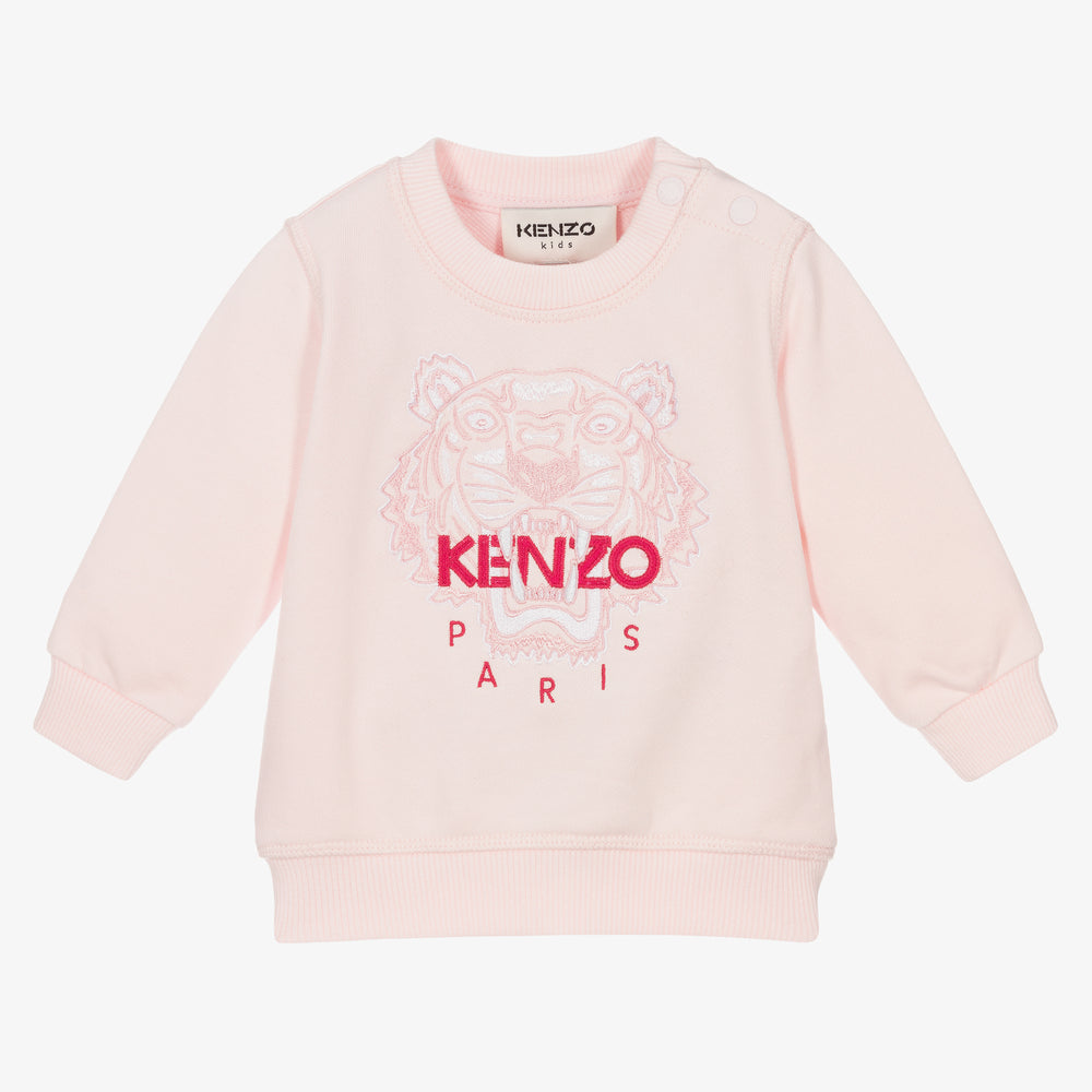 Baby Girls Pink Tiger Sweatshirt