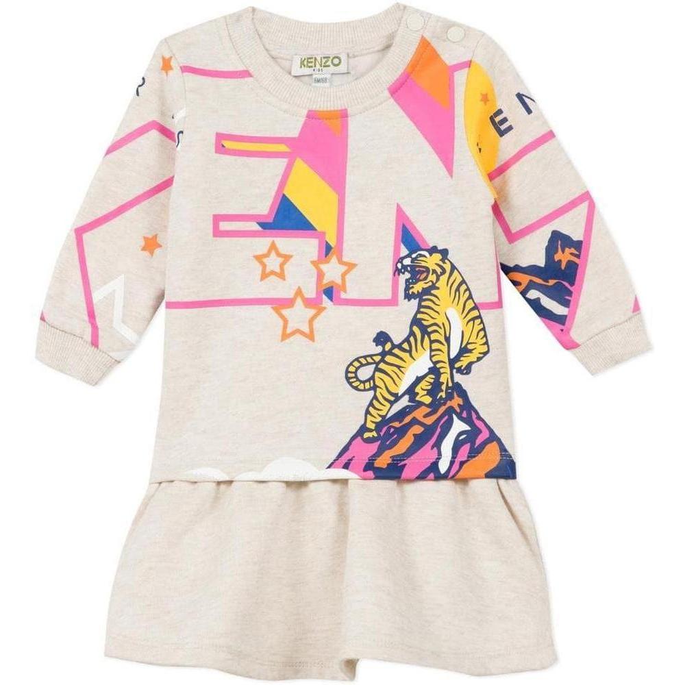 Baby Girls Marl Beige Dress