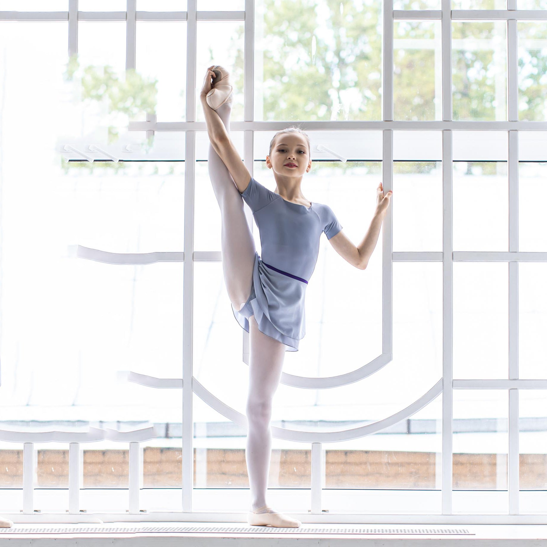 Girls Grey Ballet Skirt