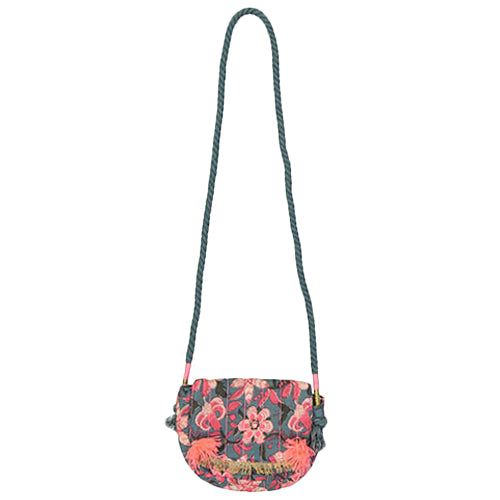 Girls Blue Flower  Cotton Bag