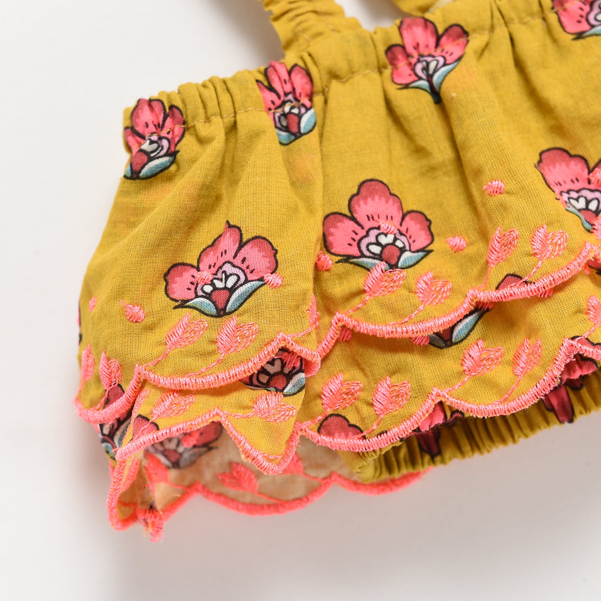Girls Safran Flowers Cotton Bikini