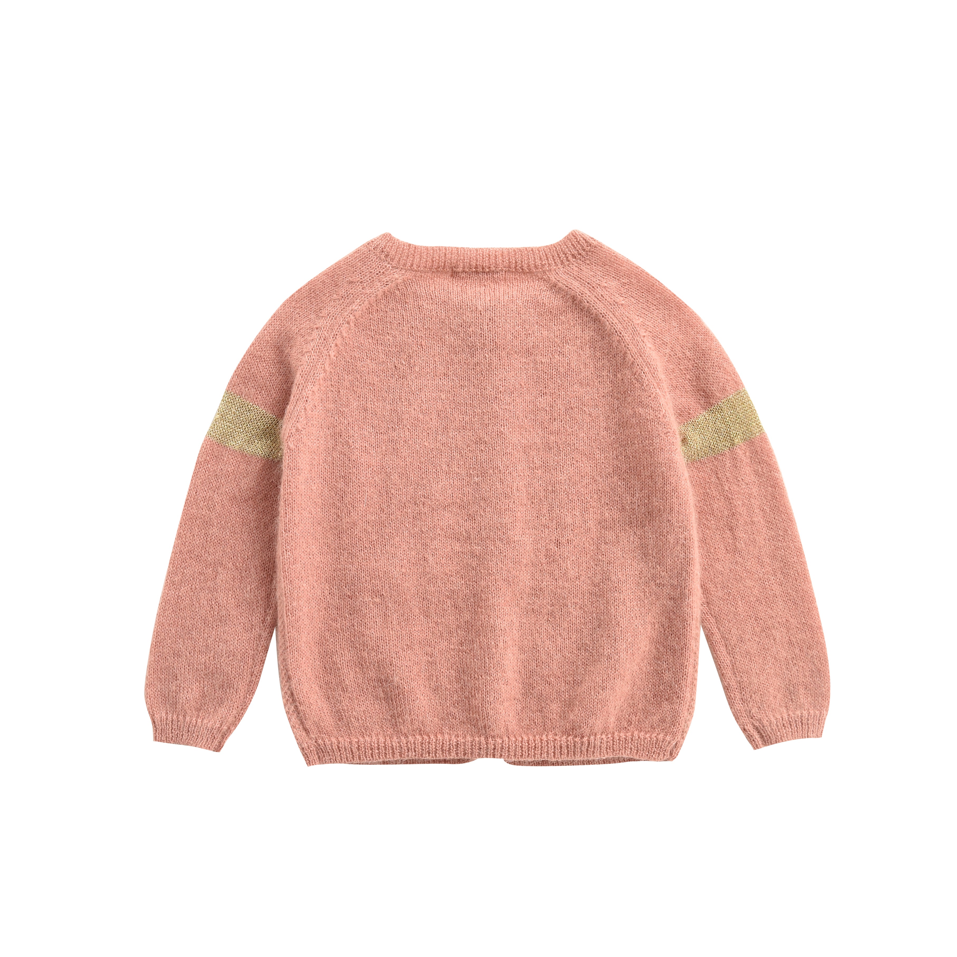 Girls Pink Embroidered Cardigan