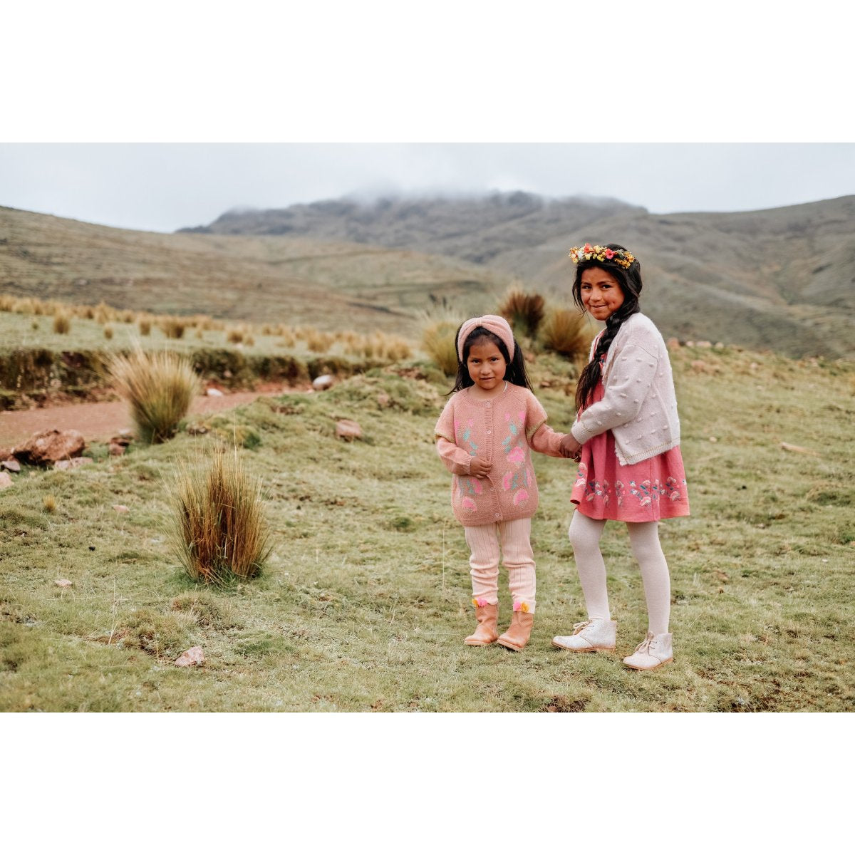 Girls Pink Embroidered Cardigan