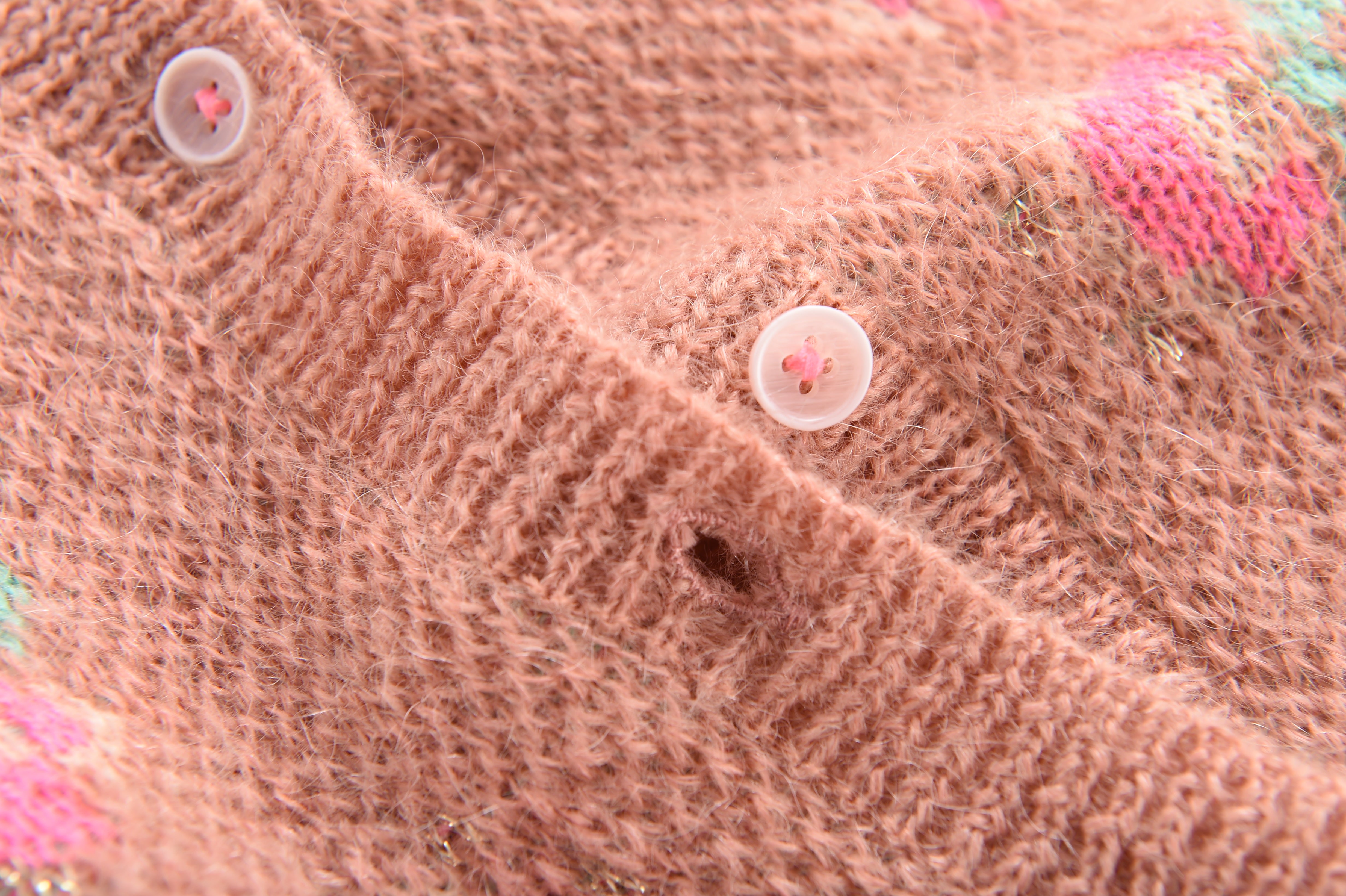 Girls Pink Embroidered Cardigan