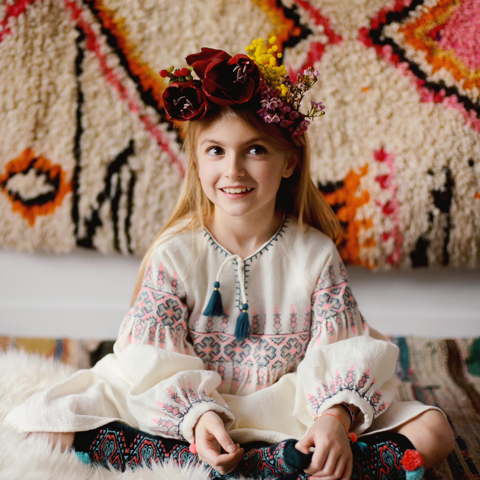 Girls Milk "Nazra" Cotton Dress