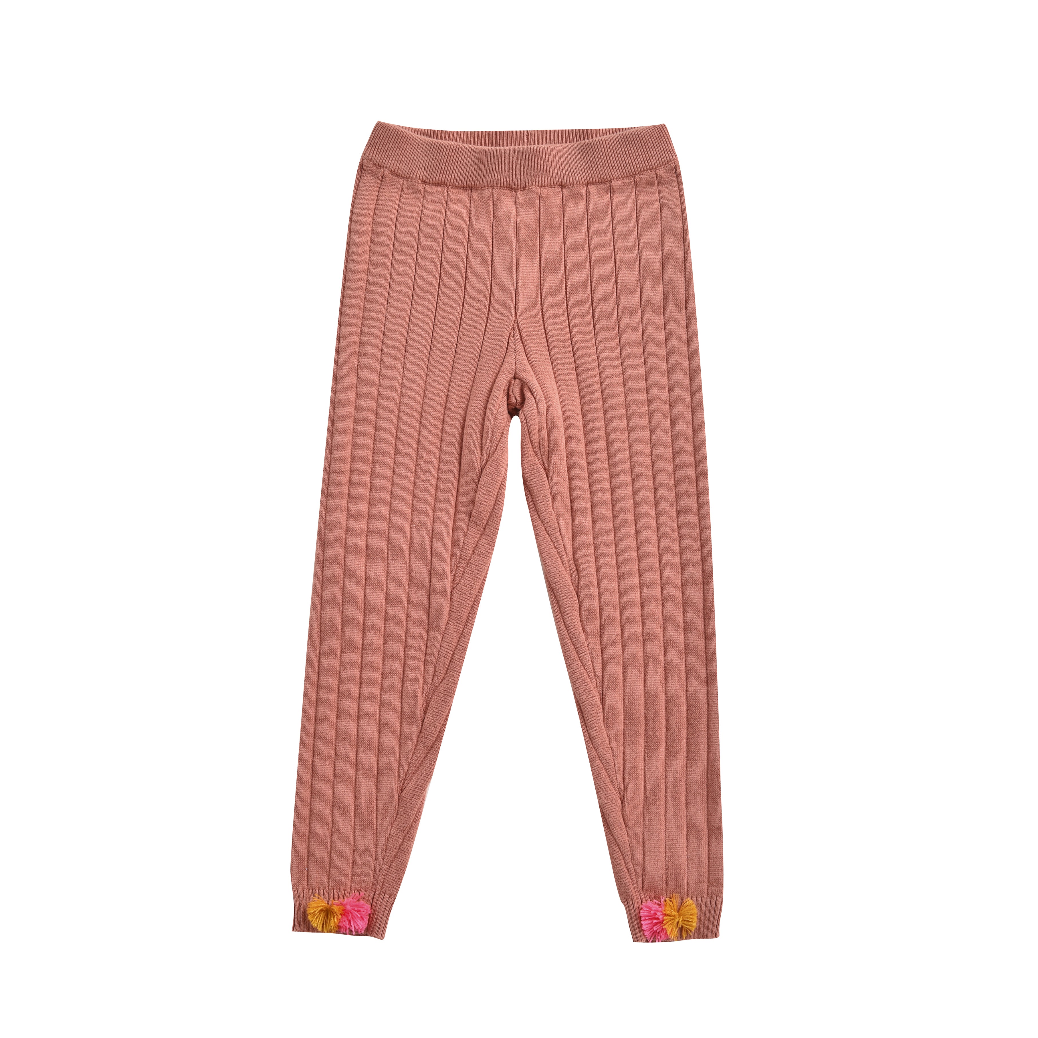 Girls Pink Cotton Leggings