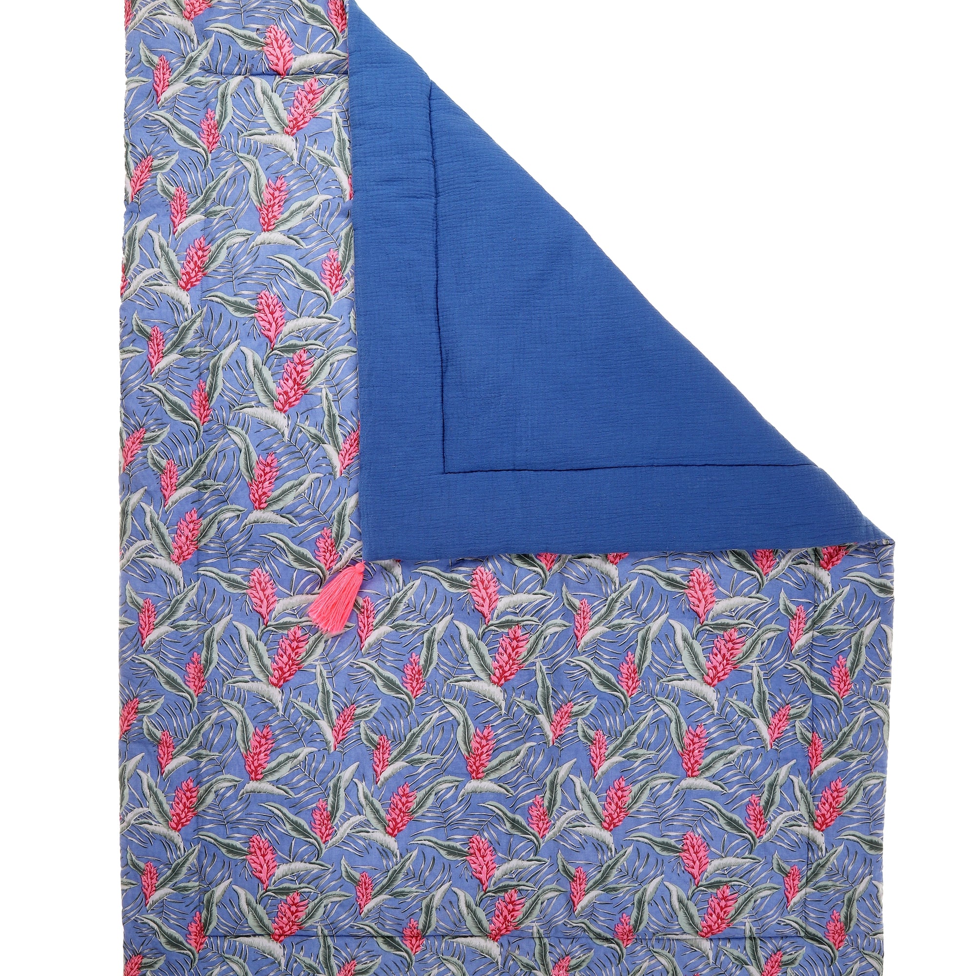 Baby Lagoon Leaves Cotton Quilt