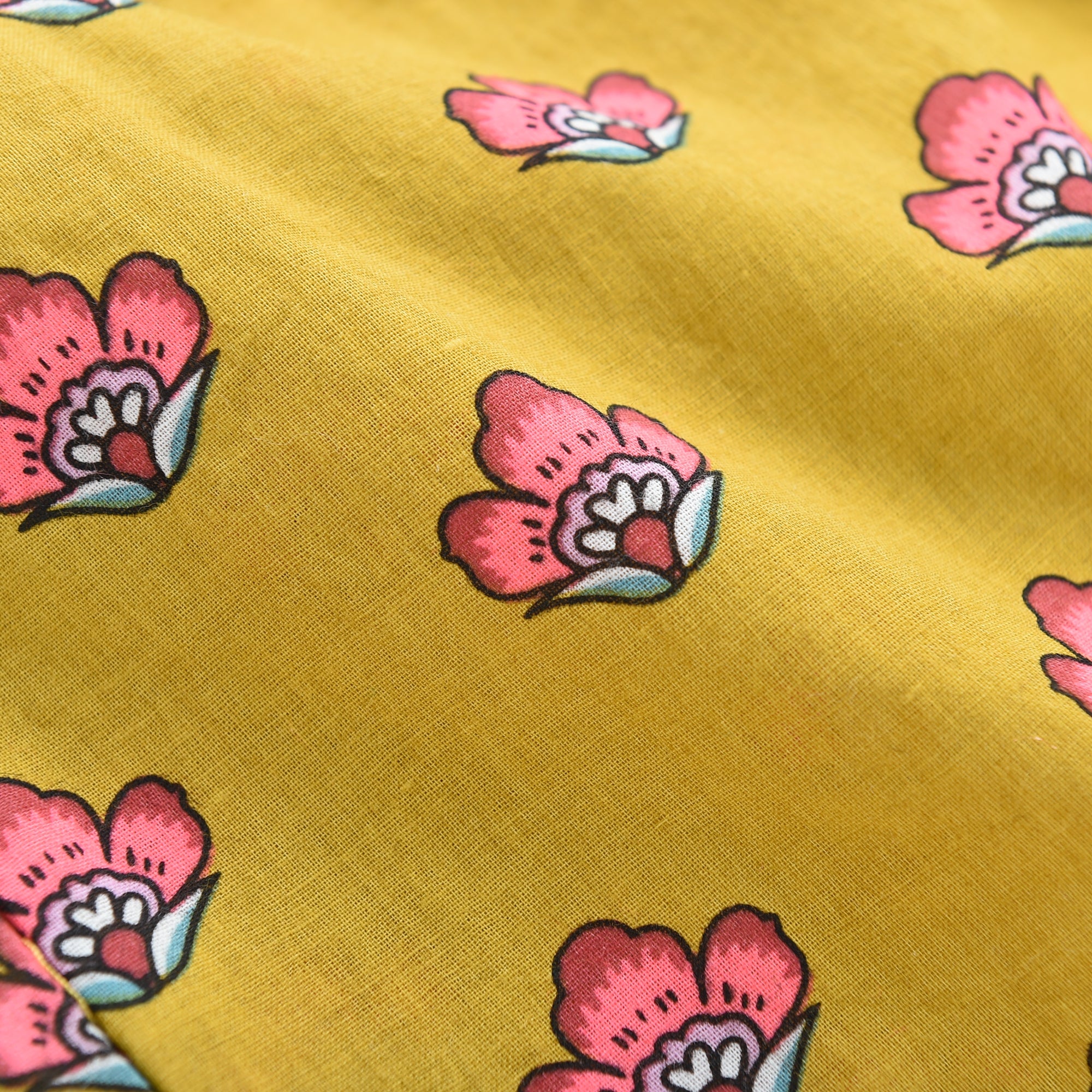 Girls Safran Flowers Cotton Shorts