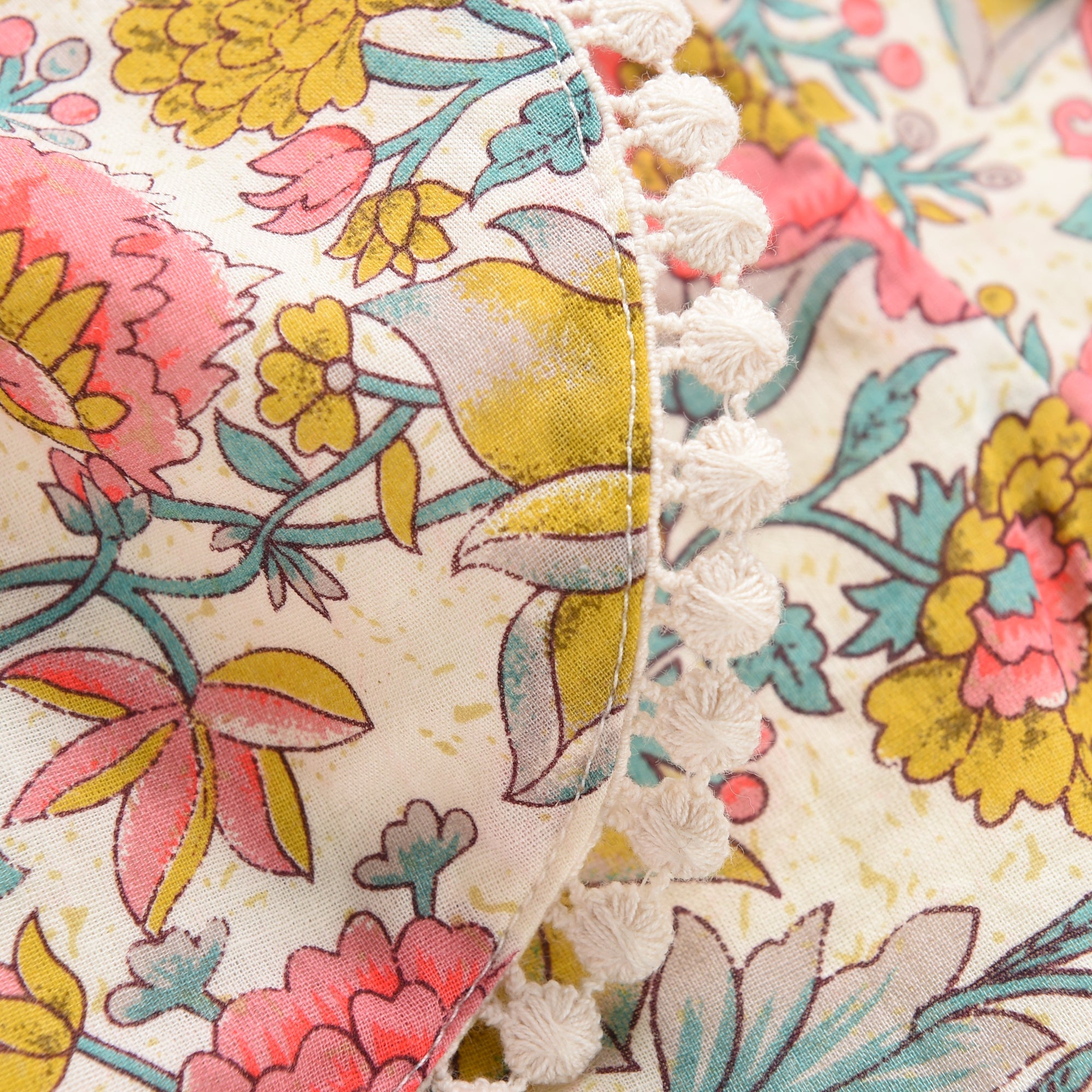 Girls Multi Flowers Cotton Shorts