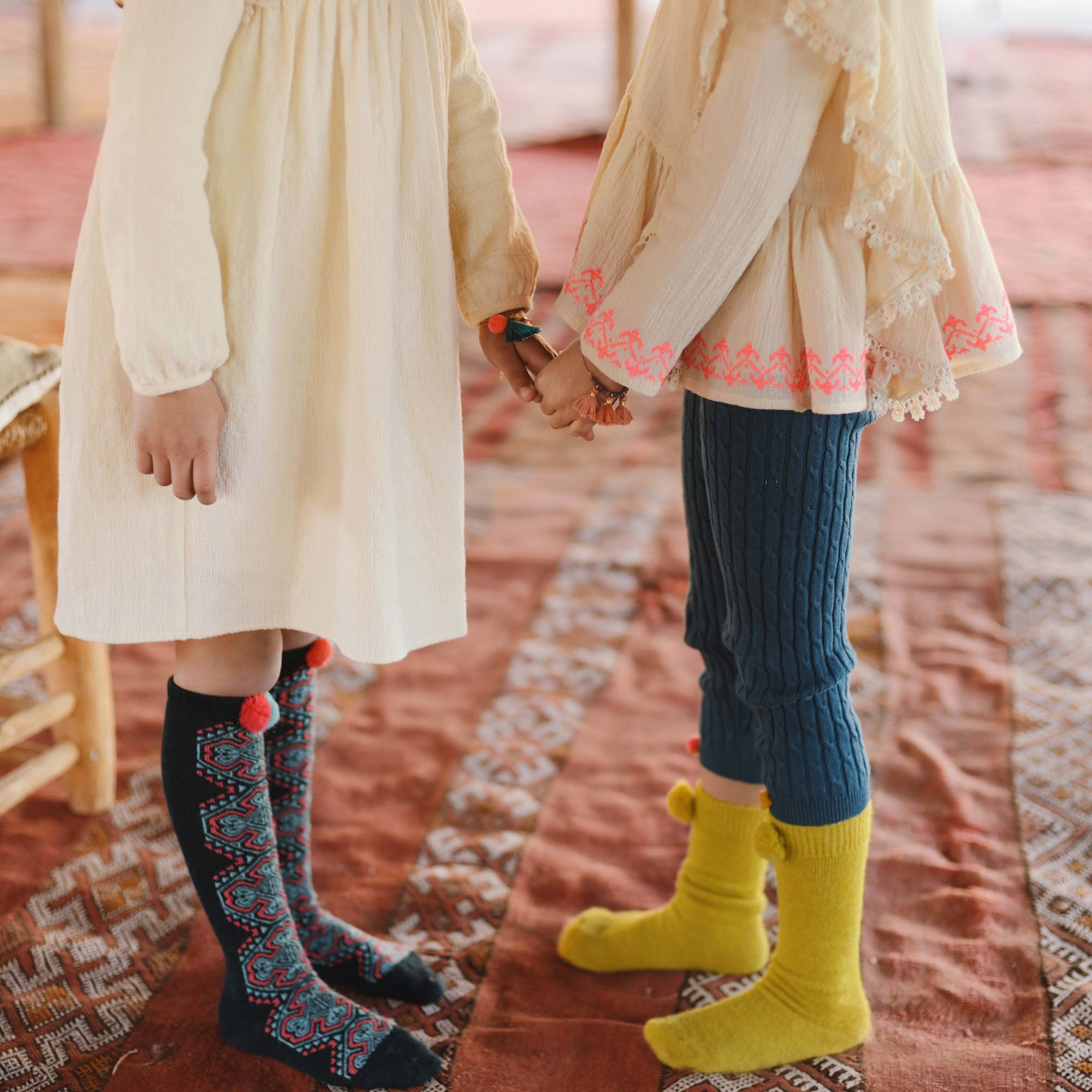 Girls Yellow "Poppy" Socks