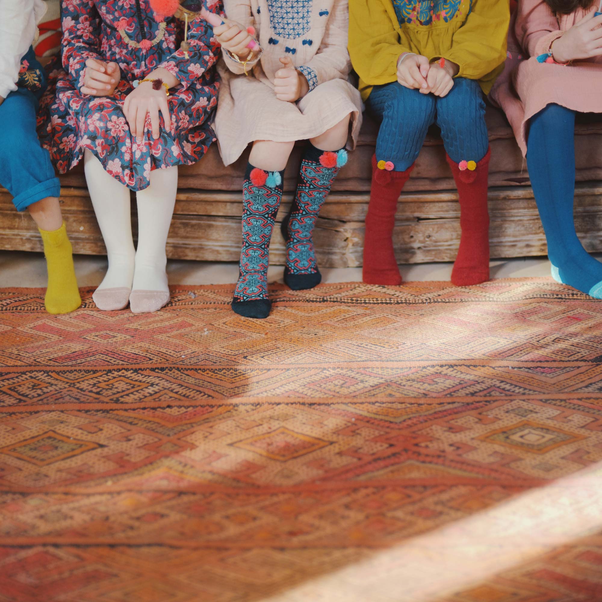 Girls Yellow "Poppy" Socks