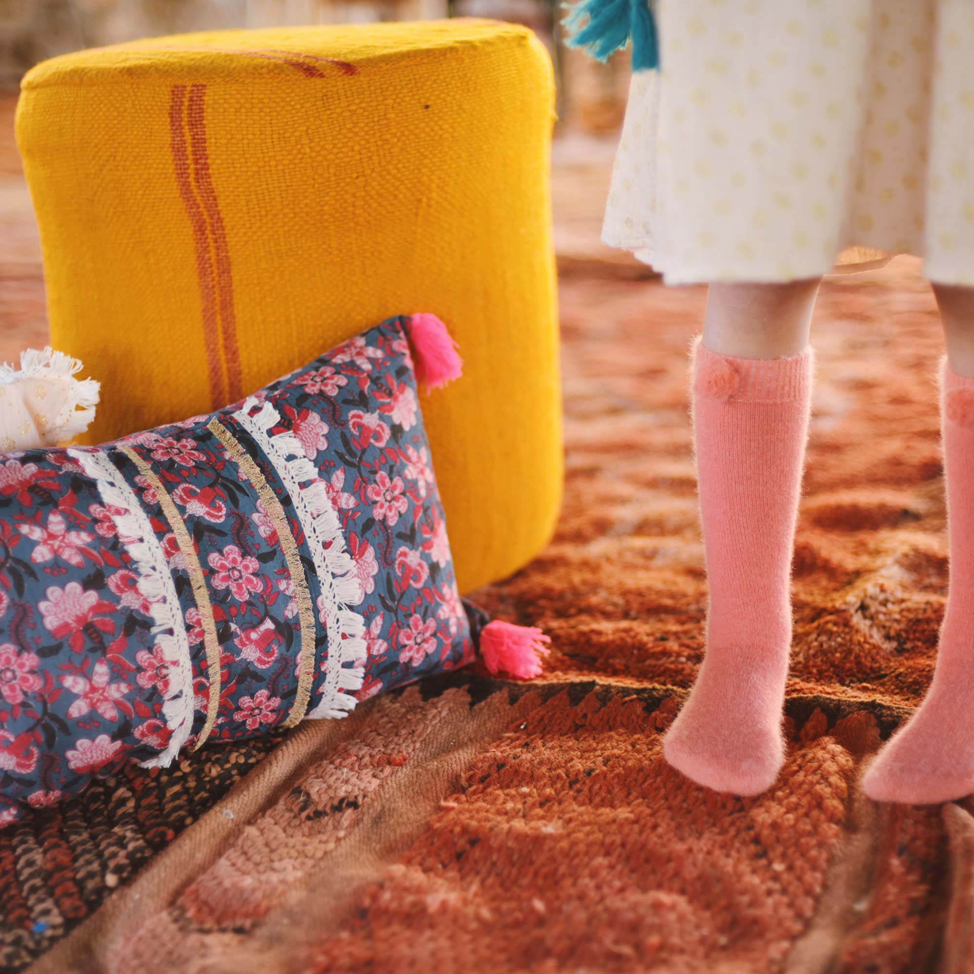 Girls Pink "Poppy" Socks