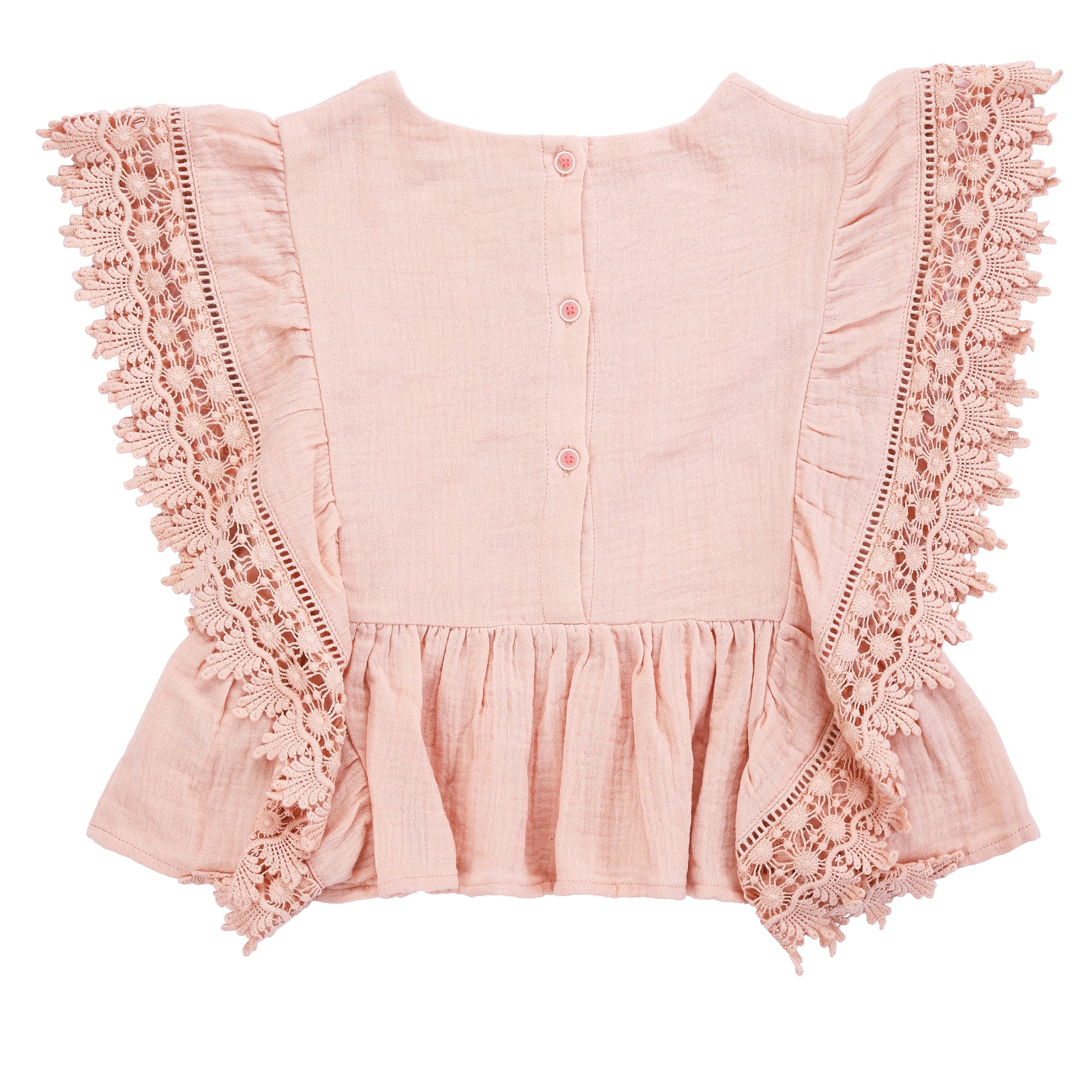 Girls Blush Cotton Top