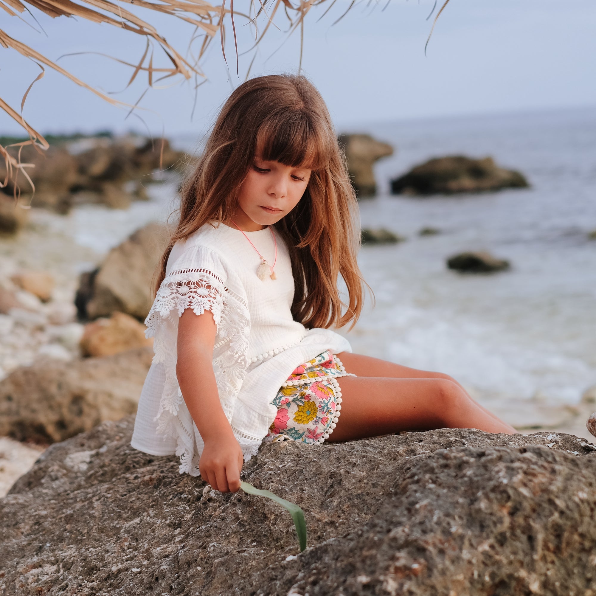 Girls White Cotton Top