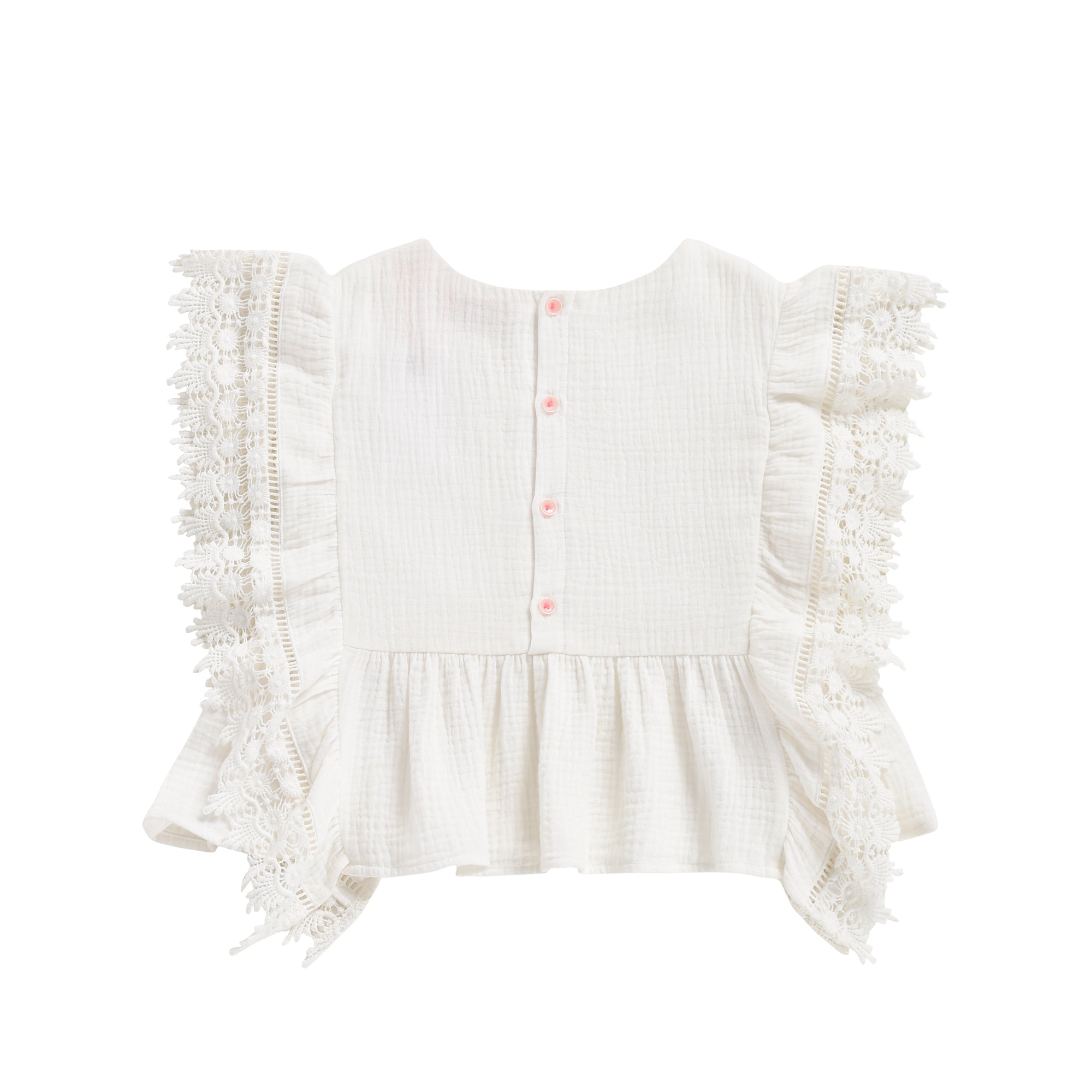 Girls White Cotton Top